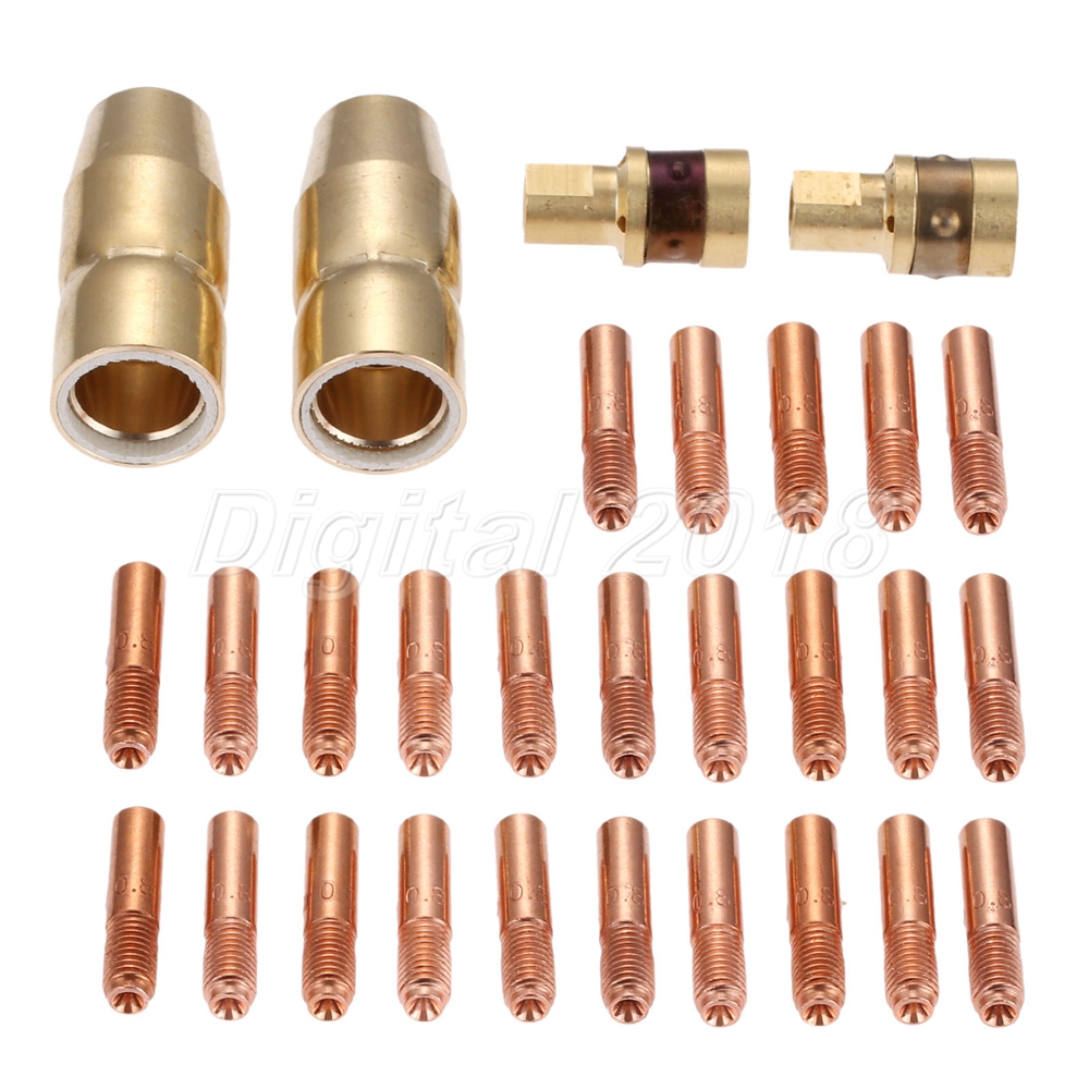 30pc .035/" 000 068 MIG Welding Contact Tips Tubes Fit for Miller M10 M15 M25 M40