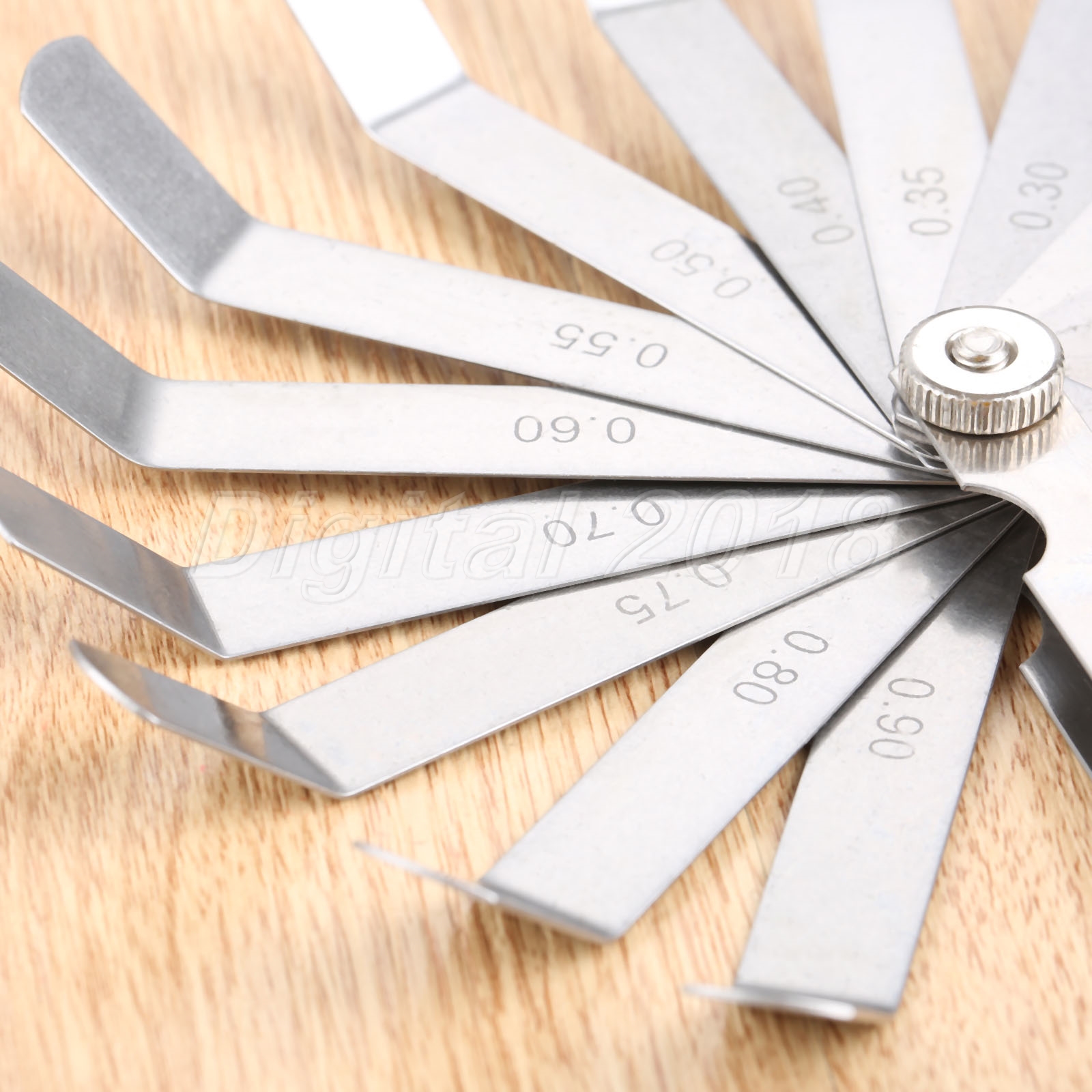 OriGlam Offset Feeler Gauge Set With 16 Blades, Standard Metric Offset