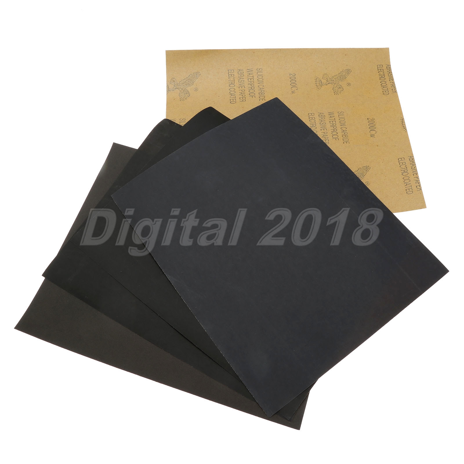 5PCS Wet Dry P600 P1000 P1500 P2000 GRIT Abrasive Paper Sand Paper
