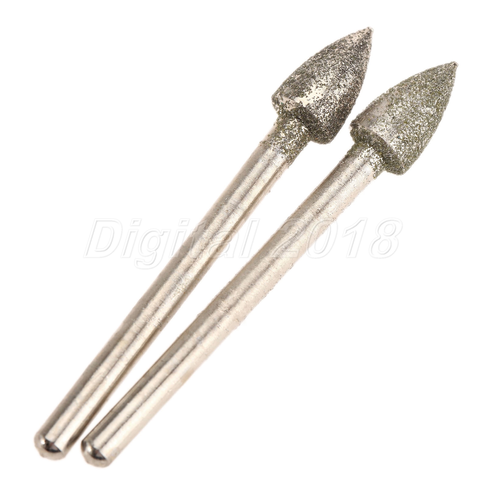 20X 45mm Grit 120 Diamond Coated Rotary Grinder Points Head Burrs
