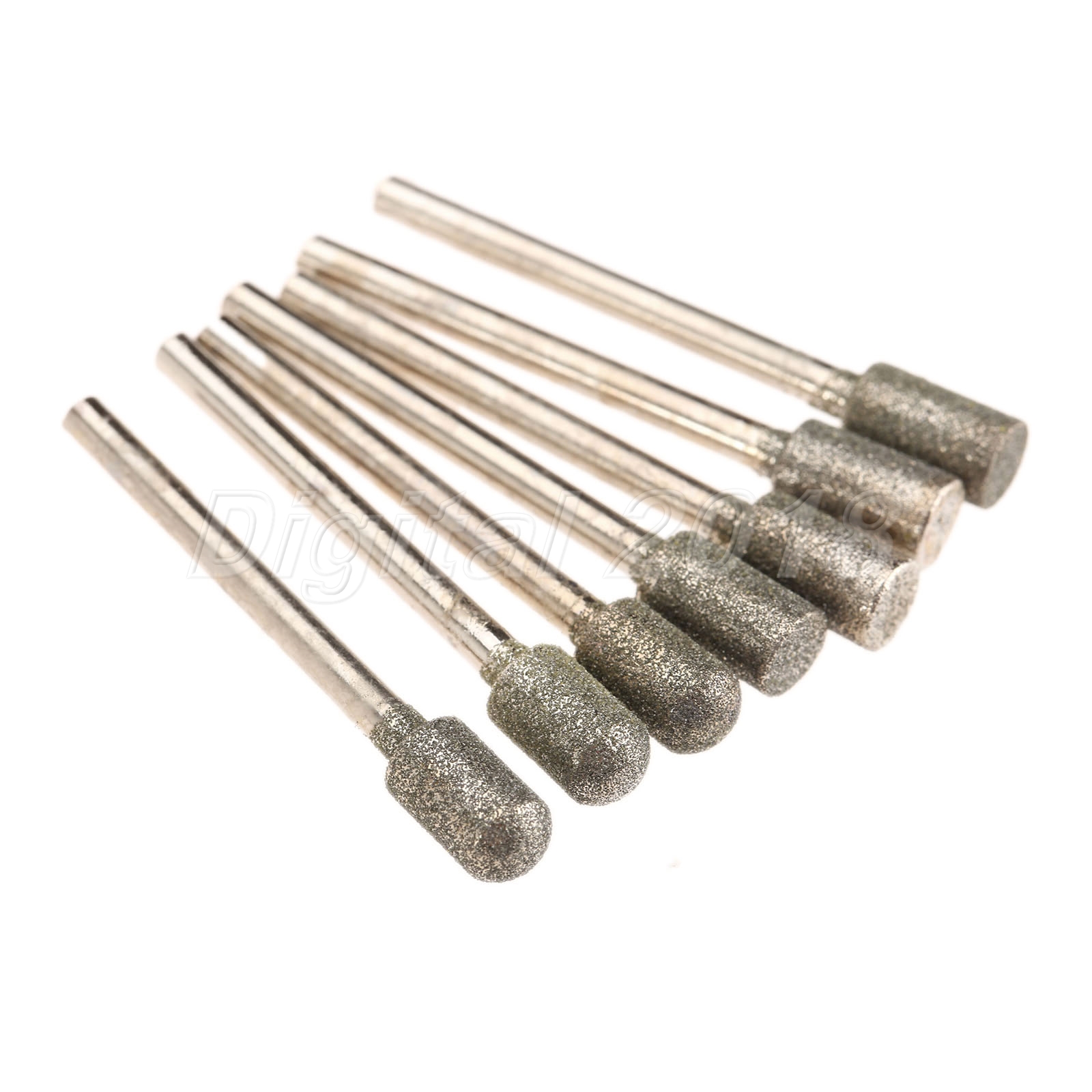 20X 45mm Grit 120 Diamond Coated Rotary Grinder Points Head Burrs