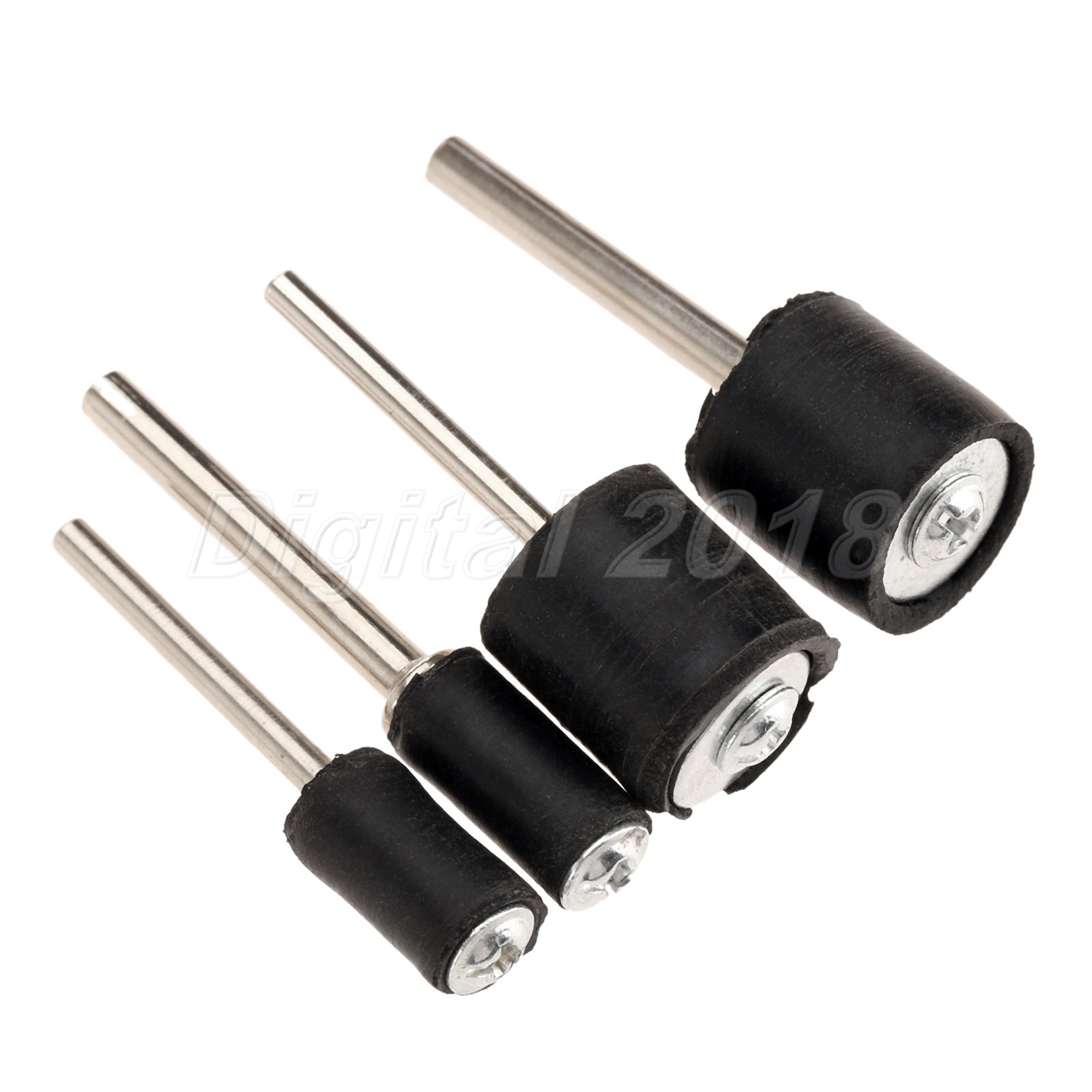 10Pcs 12.7mm Drum Rubber Mandrels Rod For Sanding Sleeve Power Rotary