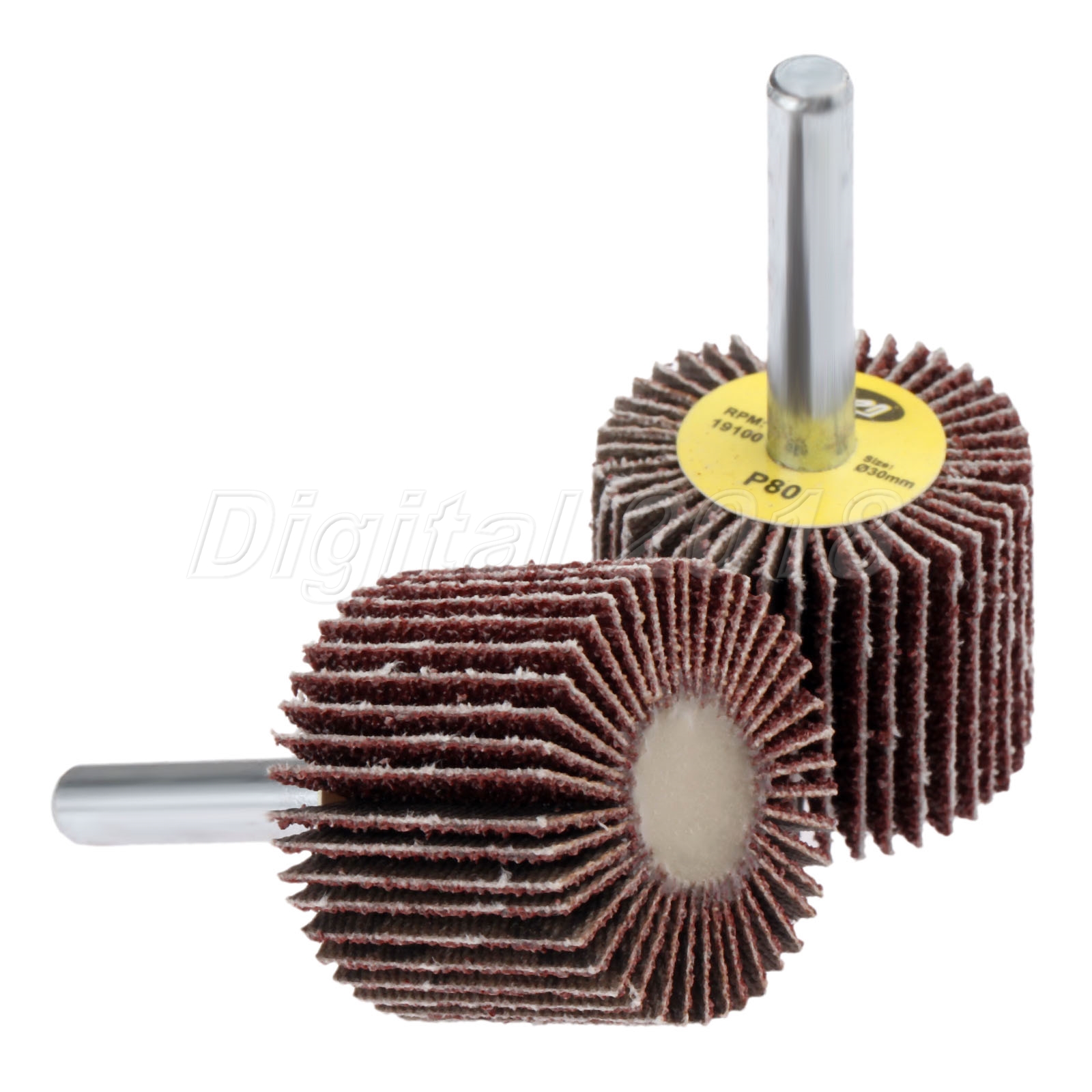10Pcs 80 Grit Sanding Flap Wheel Disc Polishing Woodworking Grinder Rotary Tool