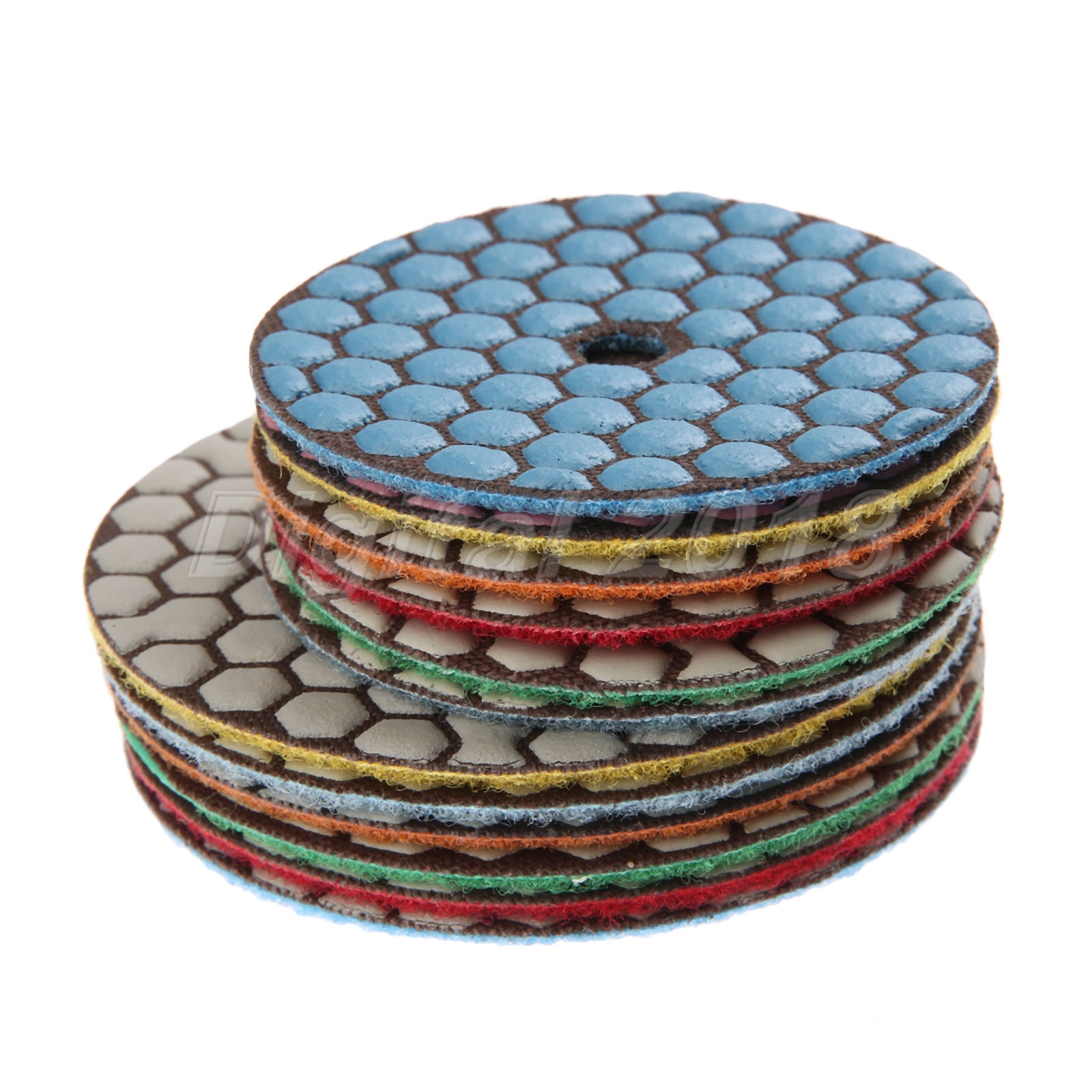 4" Diamond Dry Very Flexible Polishing Pads Grit 0/1/2/3/4/5
