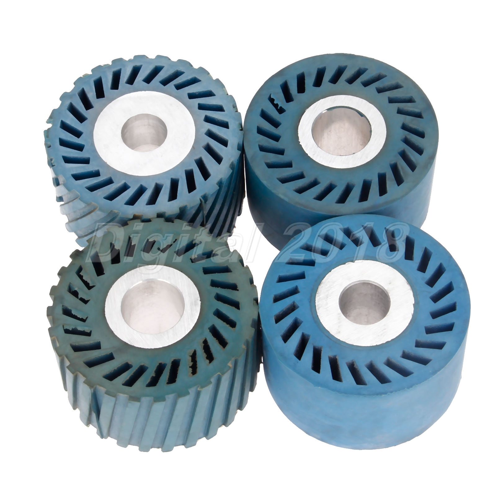 Serrated Solid Abrasive Rubber Wheel Grinding Belt Grinder Polisher