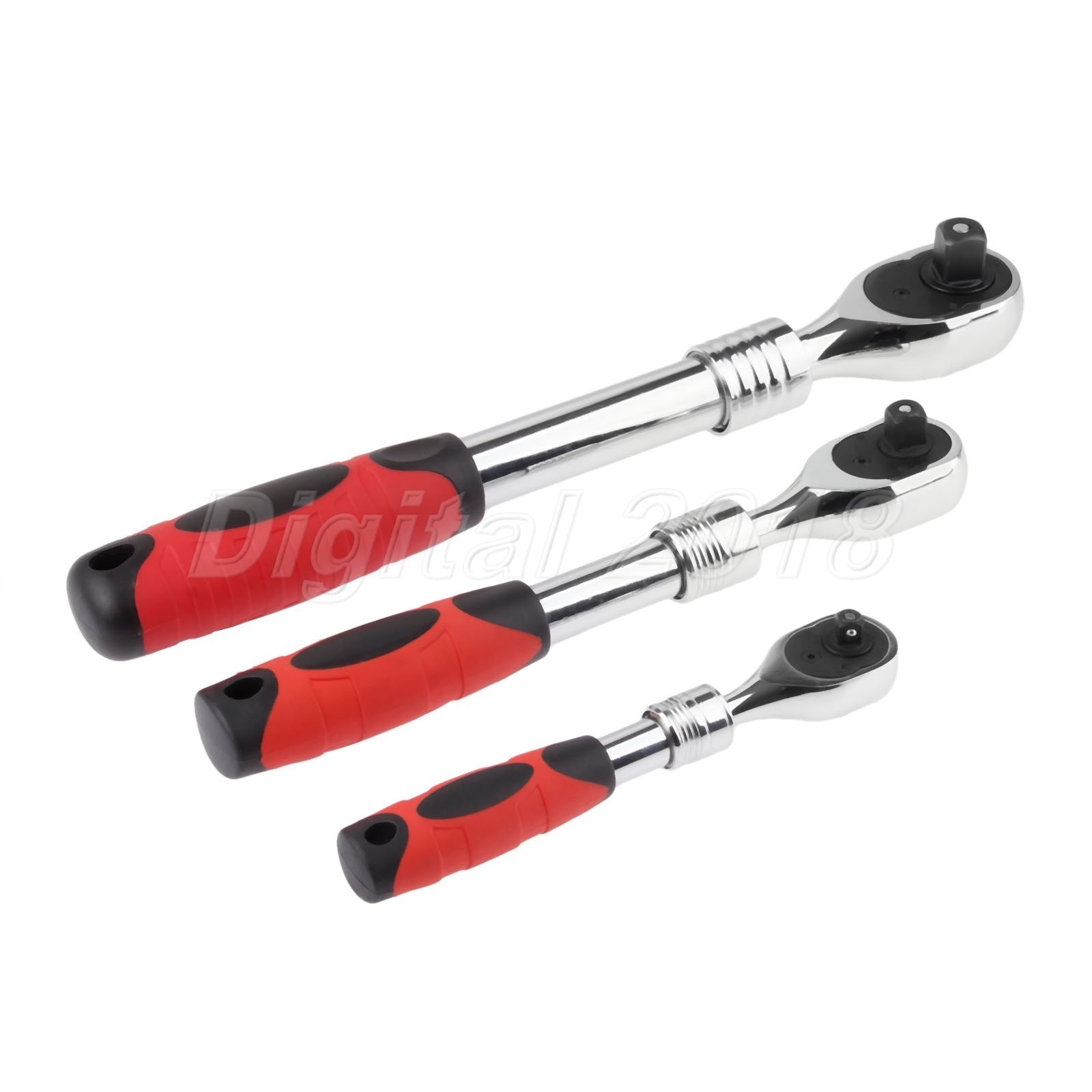 Durable 1//4/" 3//8/" 1//2/" Extendable Long Handle Ratchet Socket Wrench 72 Teeth 1pc