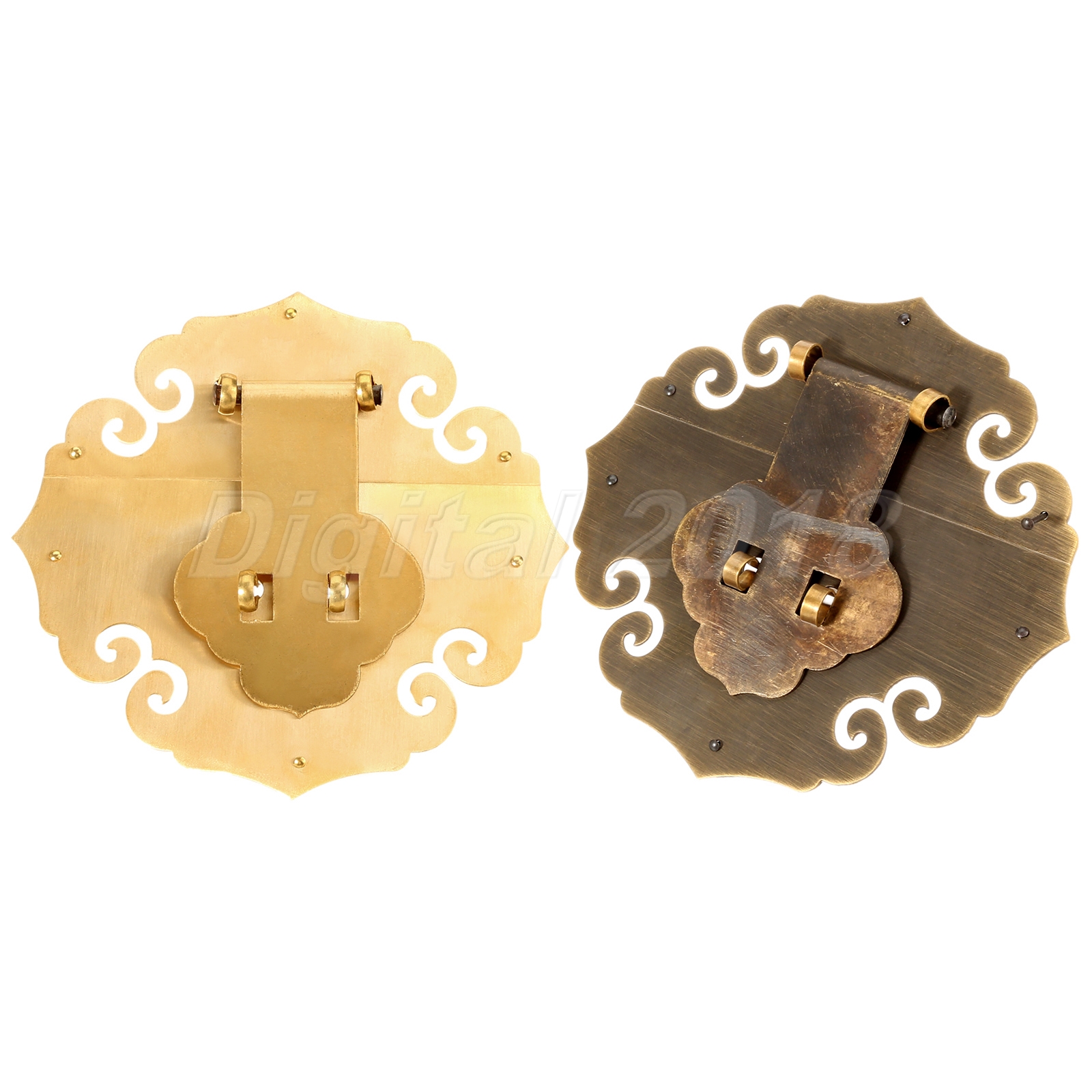 Vintage Brass Furniture Hardware Trunk Chest Jewelry Box Door Latch