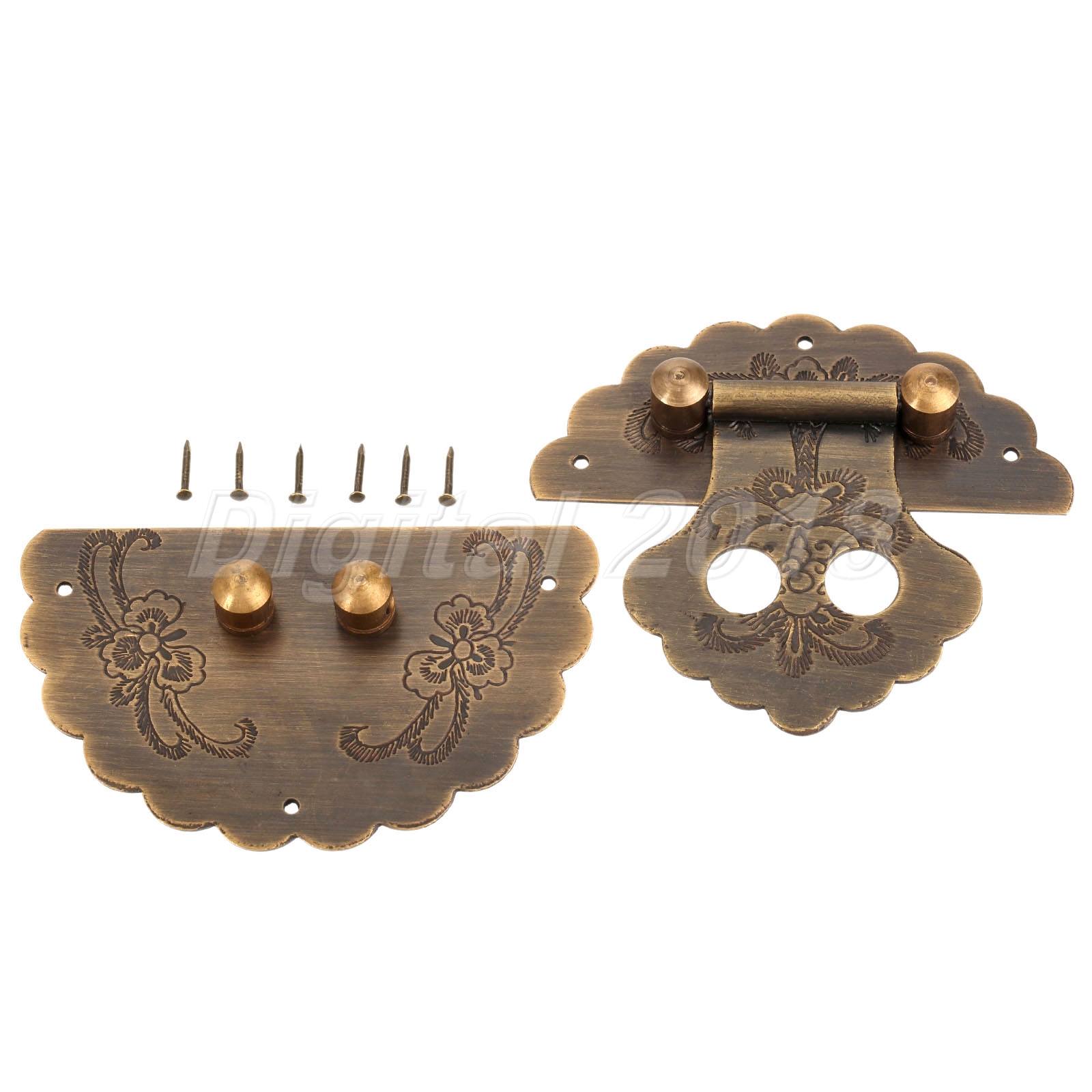 Antique Copper Furniture Hardware Trunk Handle Box Latch for Chest