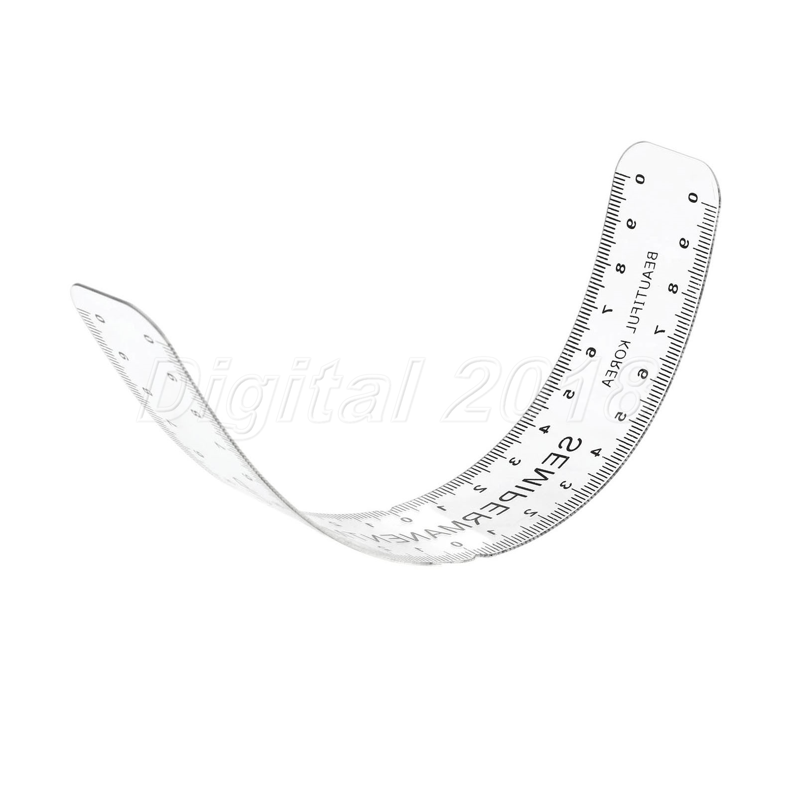 Reusable Eyebrow Grooming Stencil Shaping Tatoo Ruler Measure Makeup