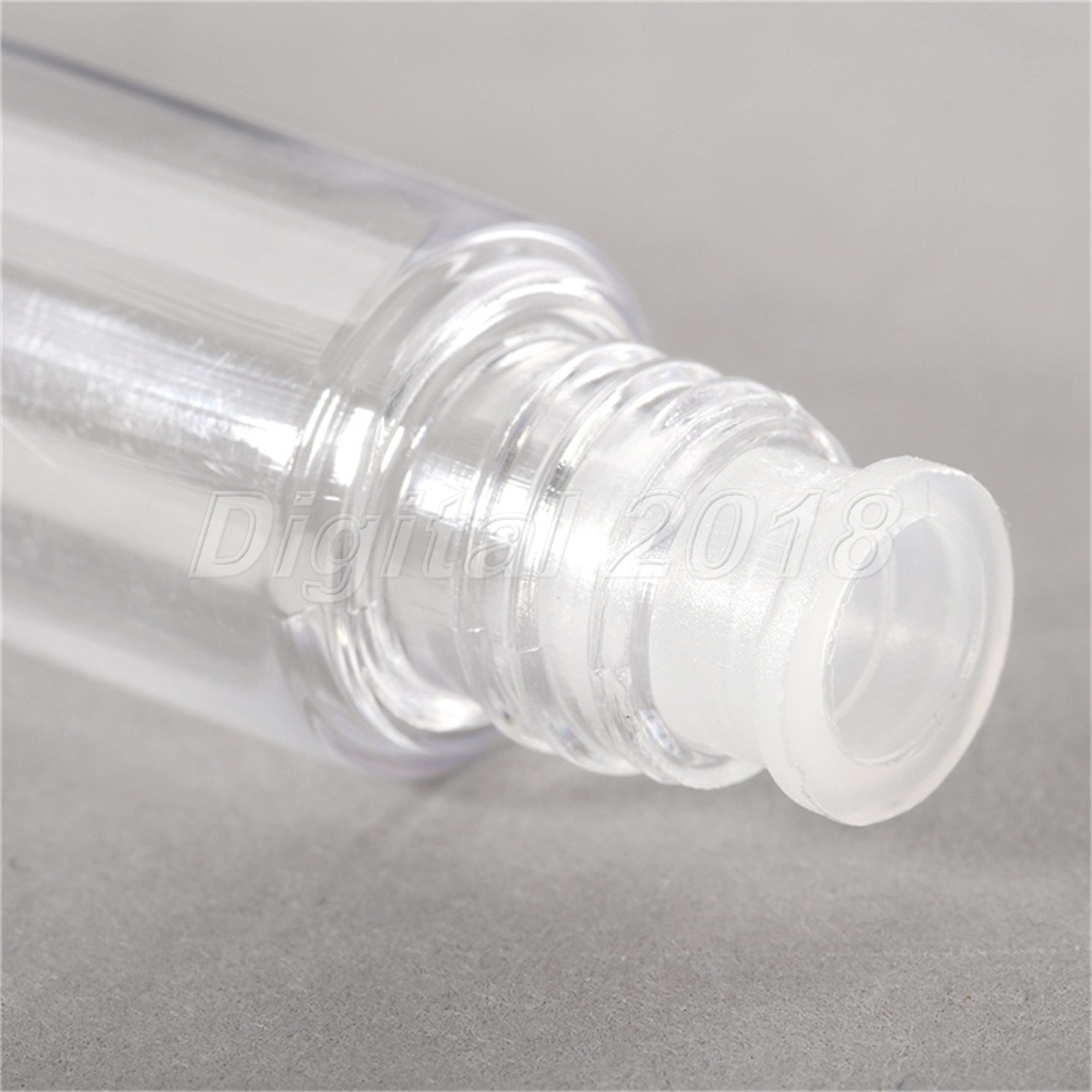 Silver Lid Lip Gloss Tube Empty Clear Lip Balm Container Cosmetic