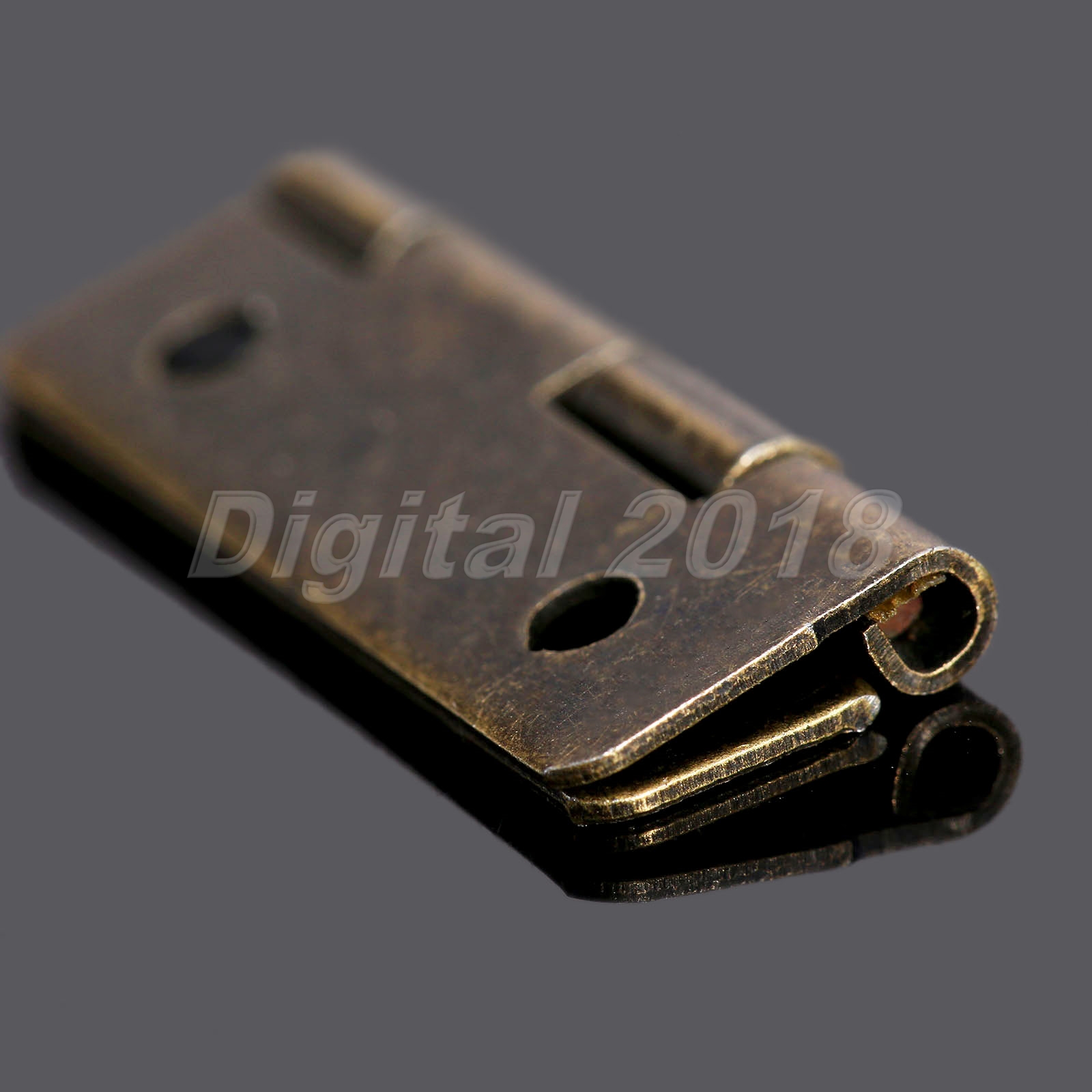 12Pcs Antique Brass Chest Gift Case Wooden Music Box Hinges