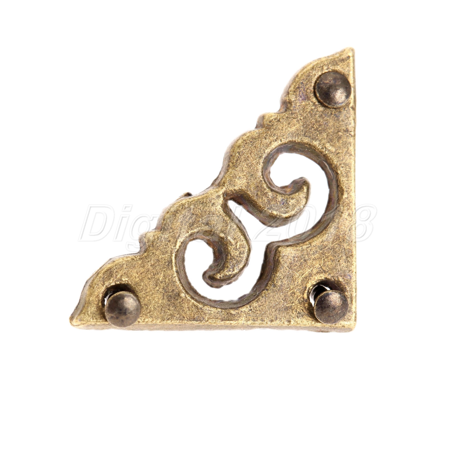 BoMiVa 12PCS Corner Protector Book Scrapbook Metal Album Corner For Antique Brass Jewelry Book Corner Protector Protector Cover