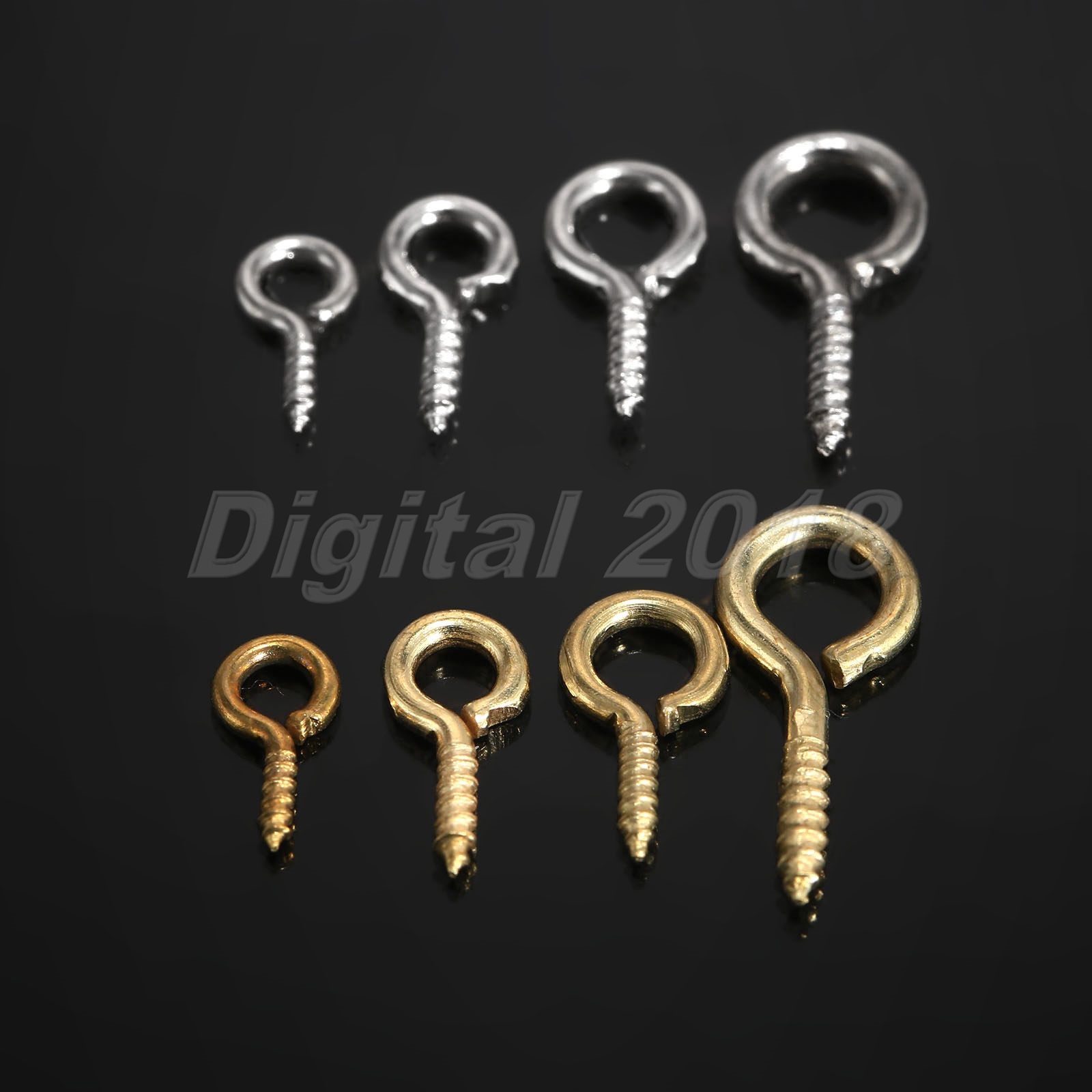 About 200pcs Eye Pins Eyepins Hooks Eyelets Screw Threaded Findings Accessories eBay
