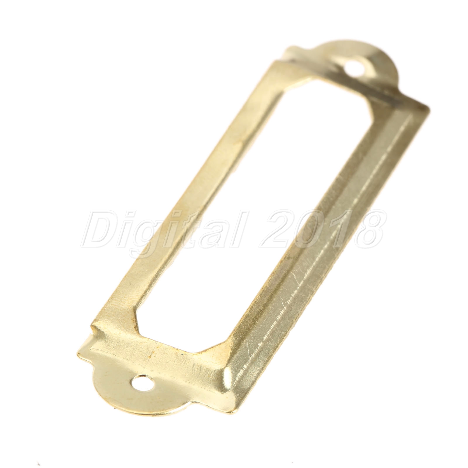 12x Antique Brass Drawer Label Pull Screw Frame Handle Card Holder Gift