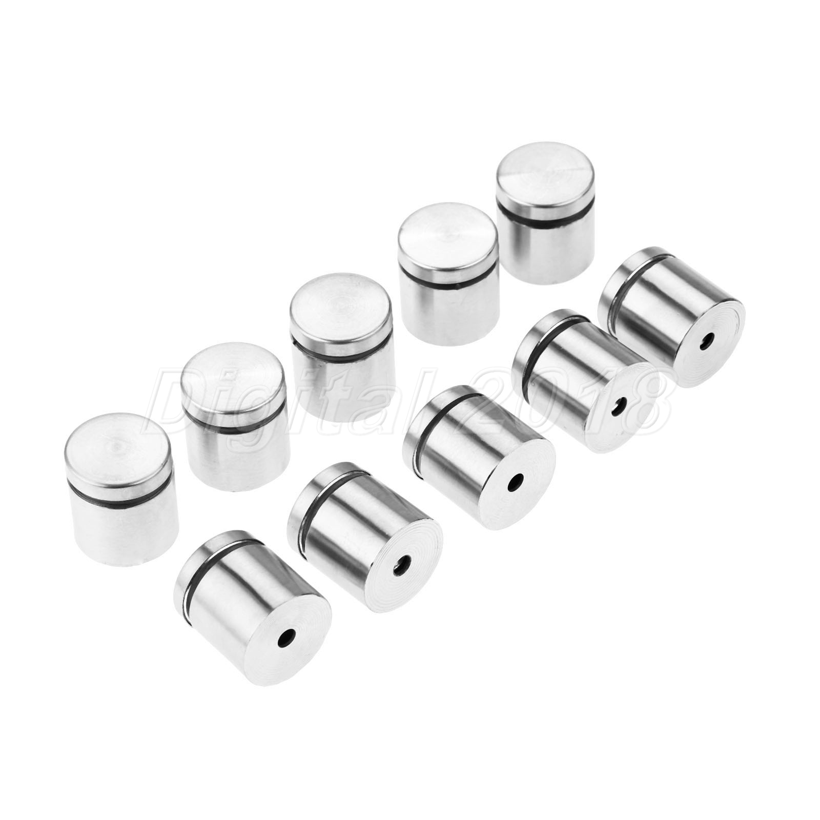 Silver Stand off Bolts Sign Advertisement Glass Standoffs Fixing Mount
