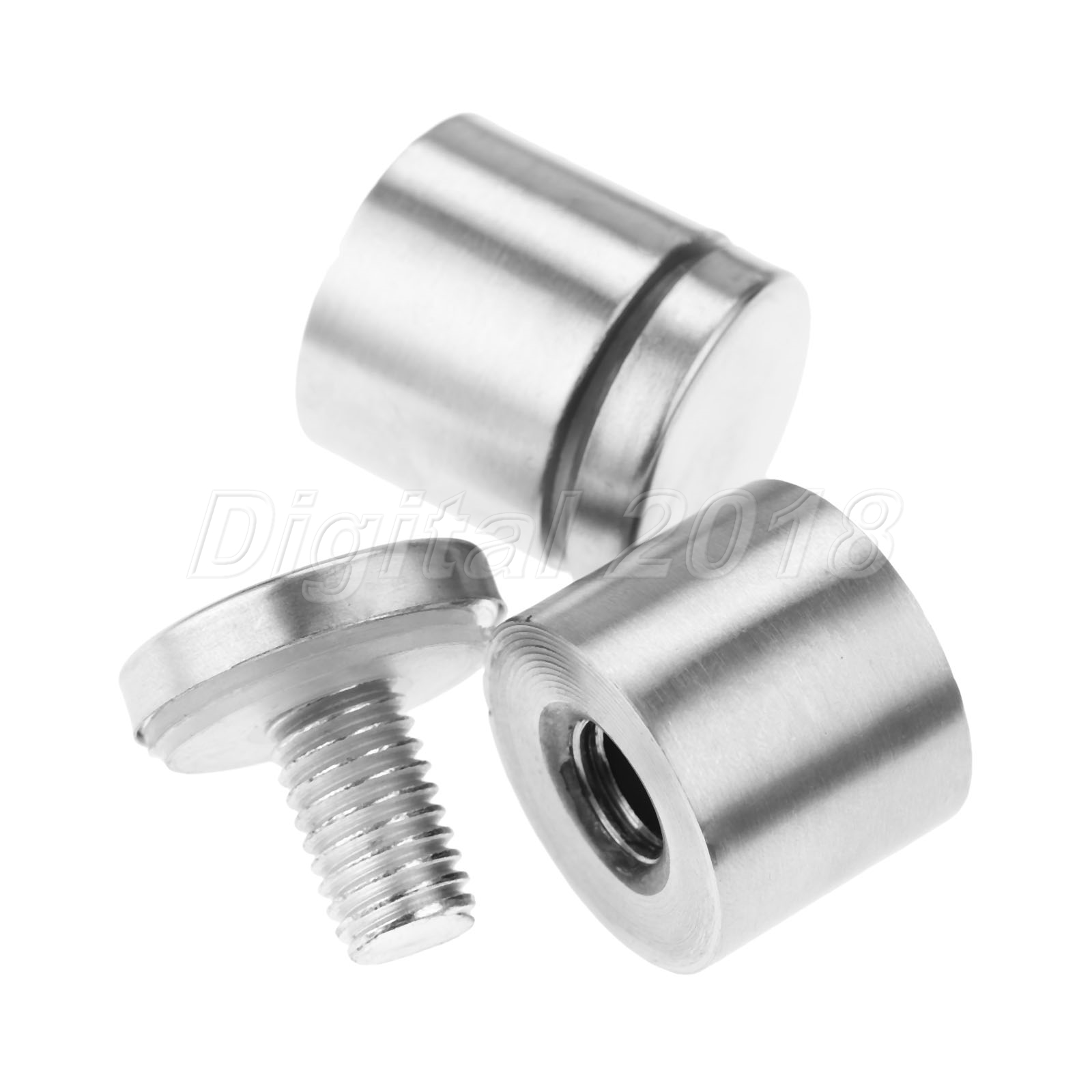 Silver Stand off Bolts Sign Advertisement Glass Standoffs Fixing Mount