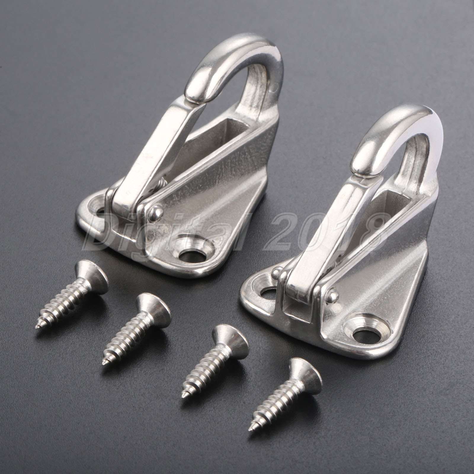 2Pcs Boat Yachting Marine 316 Stainless Steel Spring Snap Fender Hook Hardware eBay