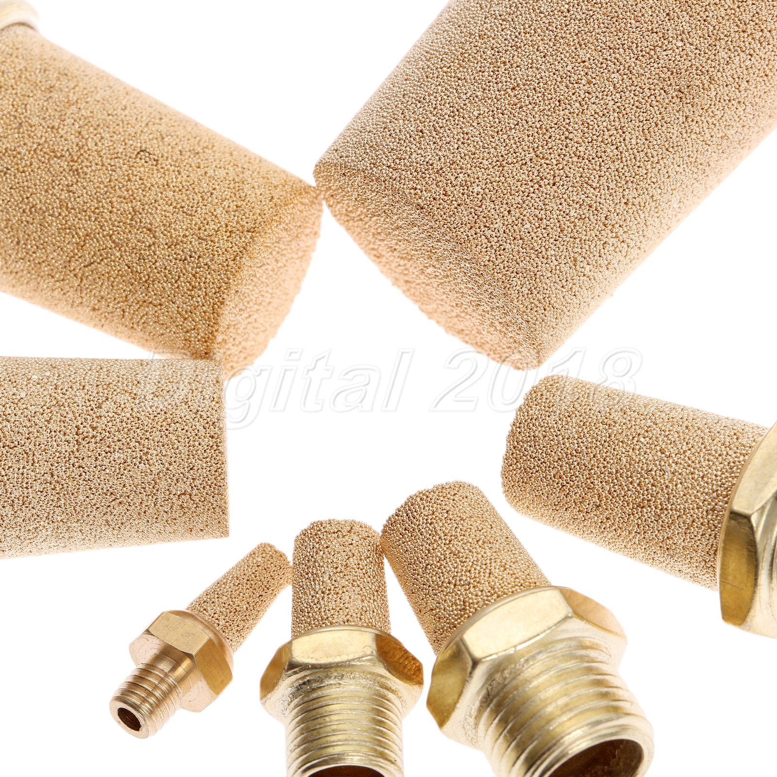 Pneumatic Muffler Cone Filter Silencer Sintered Bronze Fitting Threaded