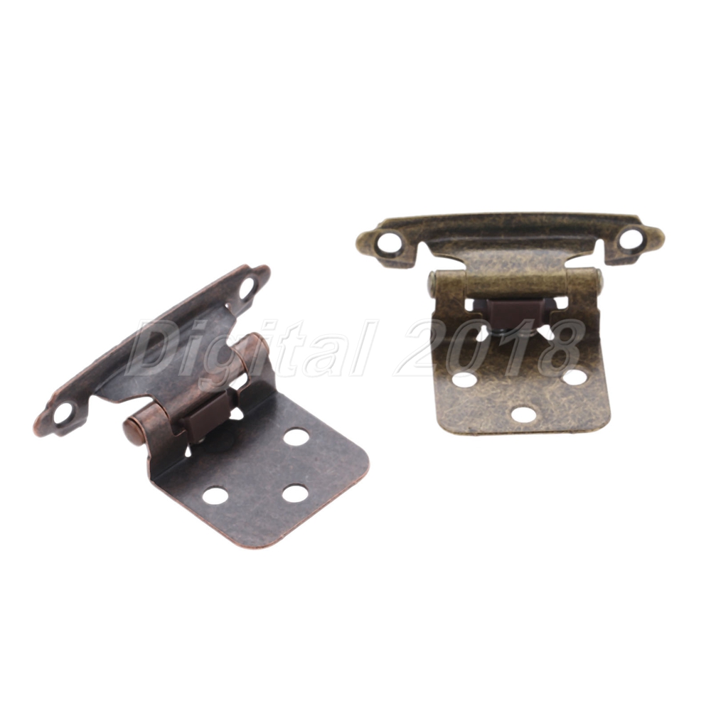 2pc Vintage Kitchen Cabinet Door Hinges Self Closing Stay Flush
