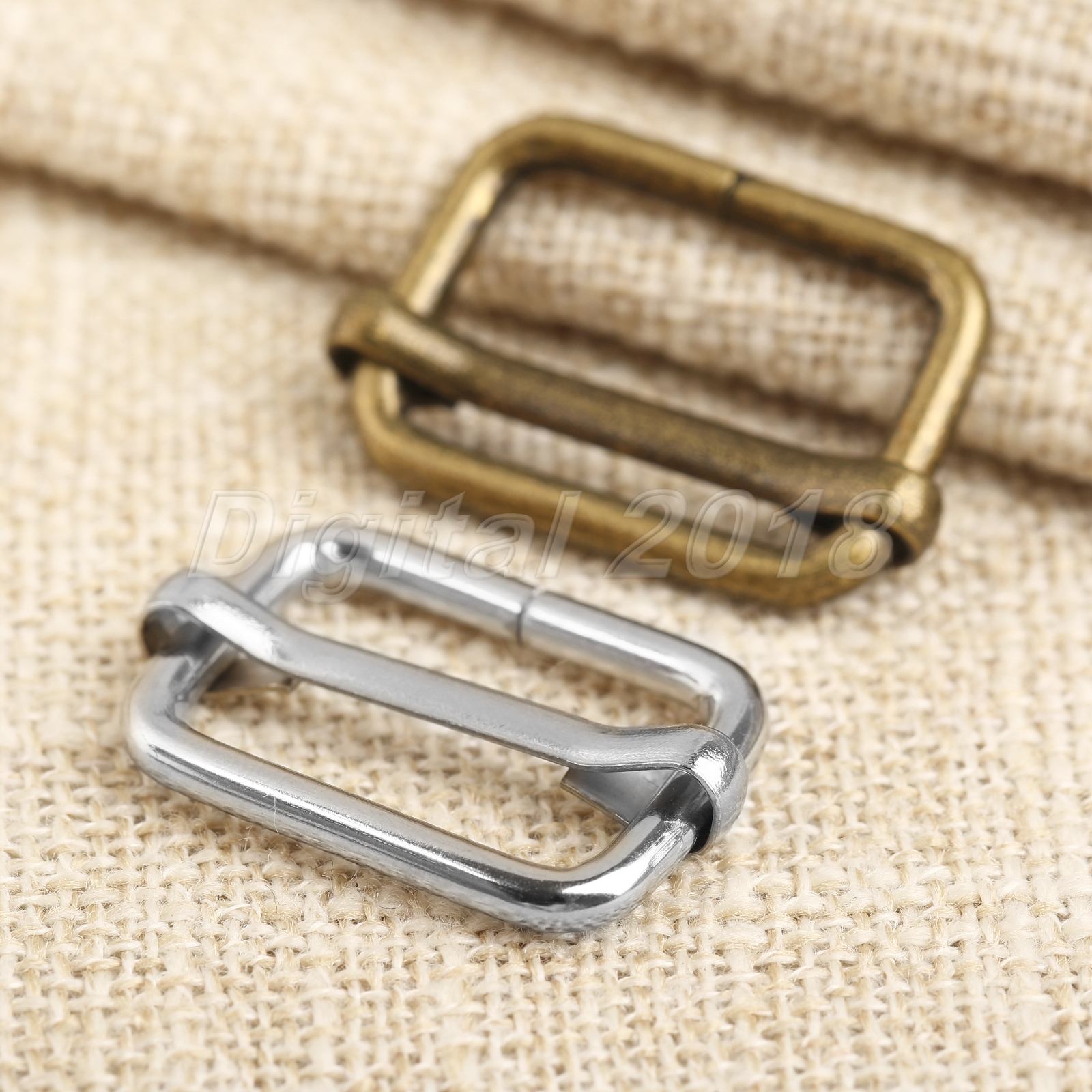 20Pcs Metal bing Bag Buckle Slide Adjustor Adjustable Square Ring