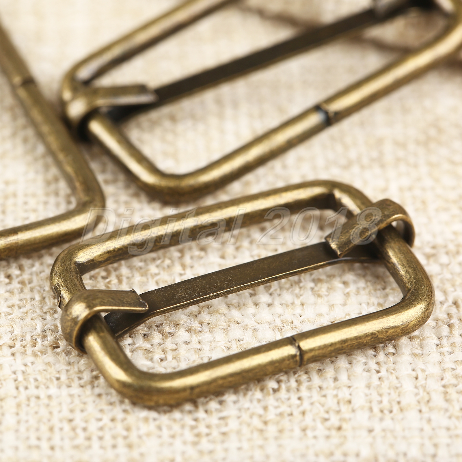 20Pcs Metal bing Bag Buckle Slide Adjustor Adjustable Square Ring