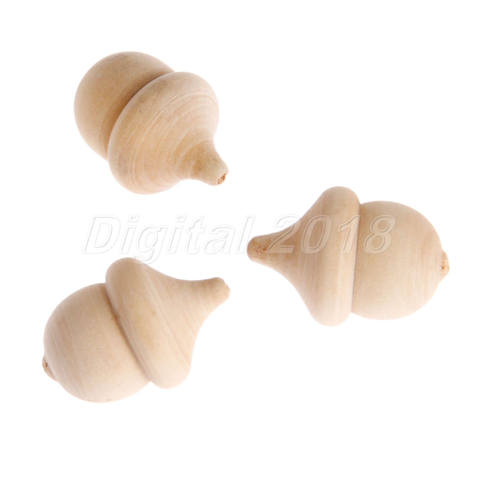 10Pcs Acorn Unfinished Blank Wooden Peg Doll 35*24mm Kid Creative Toy Craft