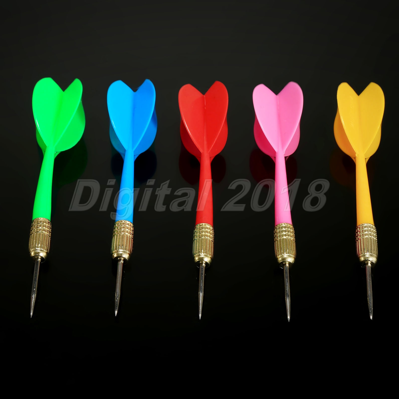 15x Steel Tip Needle Dart Darts Plastic Wing Darts in 5 Colors Popular