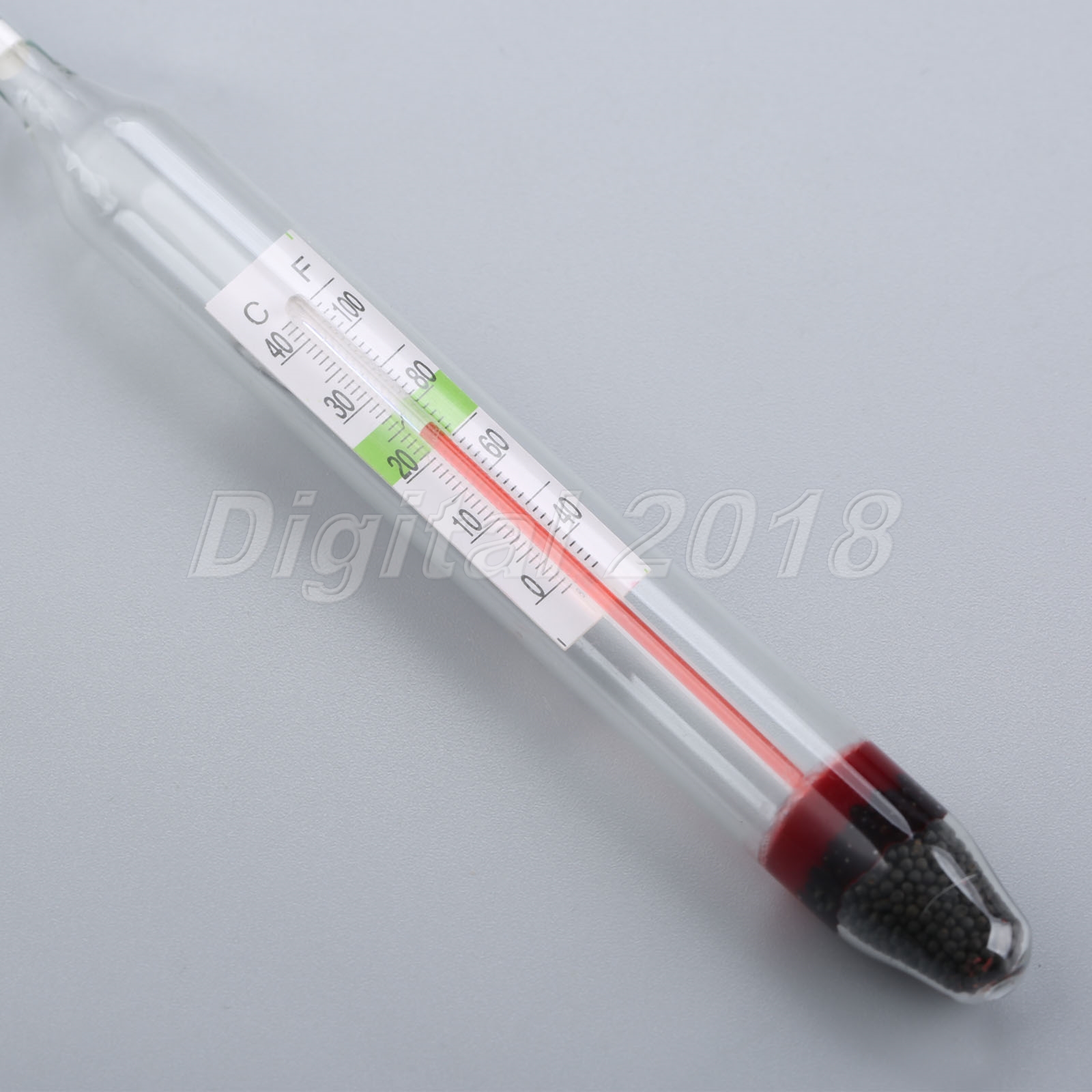 Aquarium Fish Tank Accessory Glass Float Hydrometer&Thermometer Salt Marine 20cm 