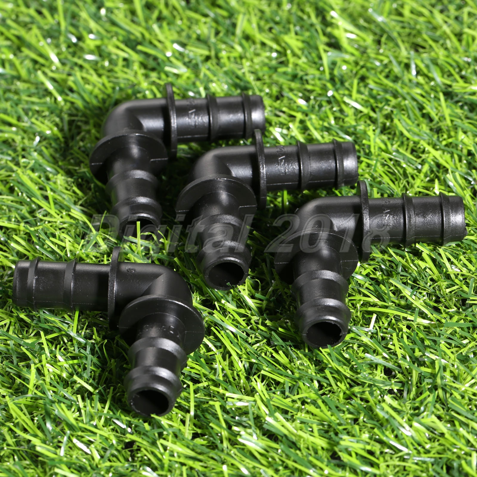 20 x Garden Irrigation Connectors 90 Degree Angle Elbow Bend Pipe