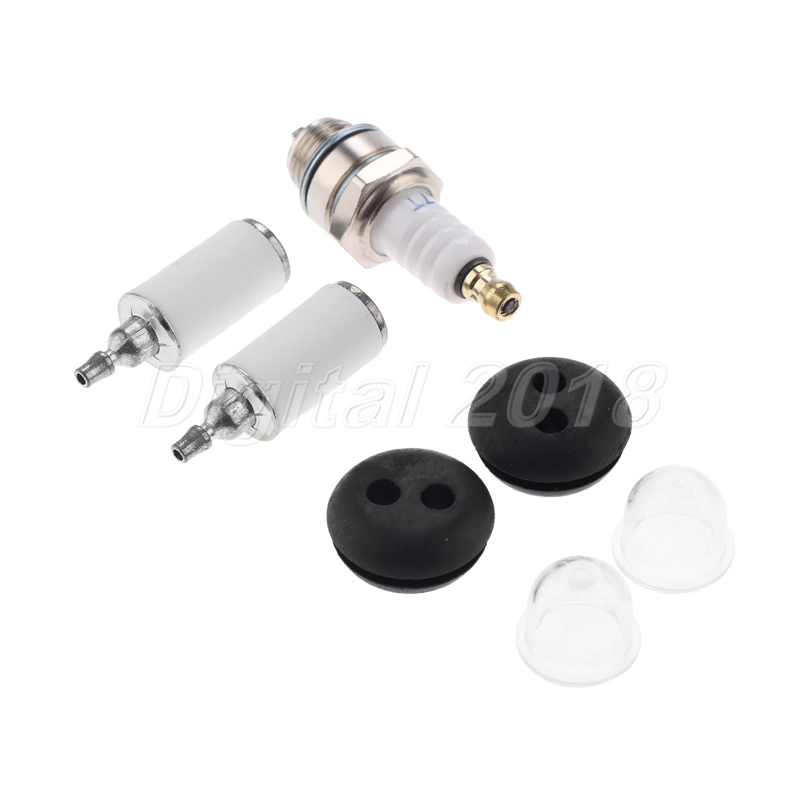 Fuel Filter Primer Bulb Spark Plug For Earthquake MC43 E43CE MD43