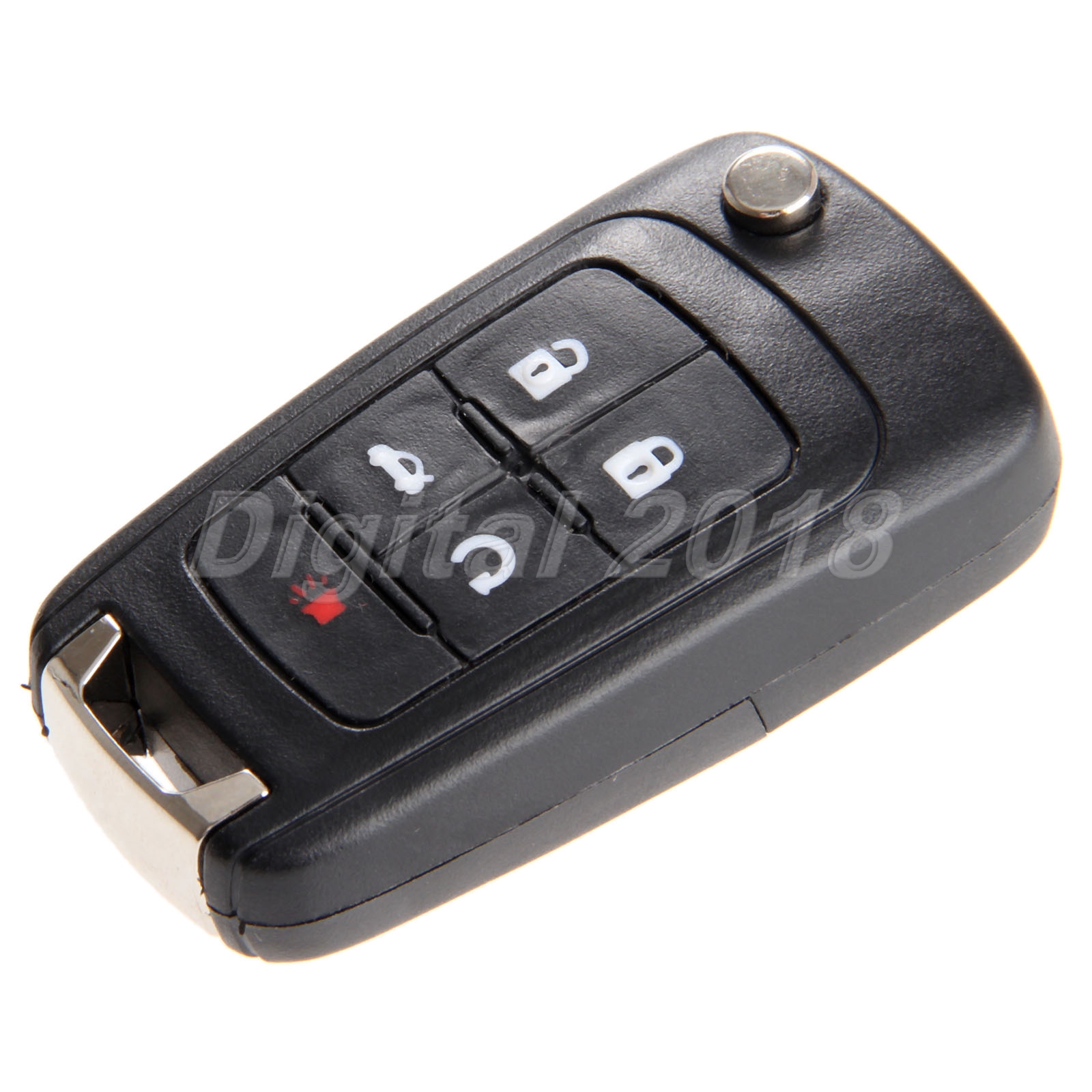 5 Button Flip Remote Key Fob Key Uncut Blade For Buick Lacrosse Regal