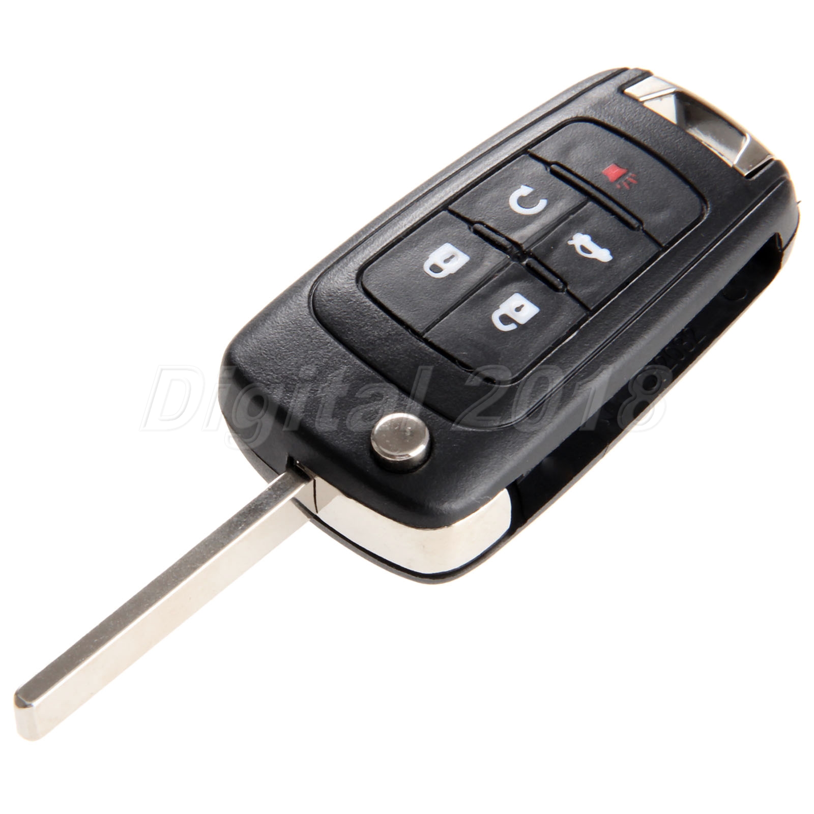 5 Button Flip Remote Key Fob Key Uncut Blade For Buick Lacrosse Regal