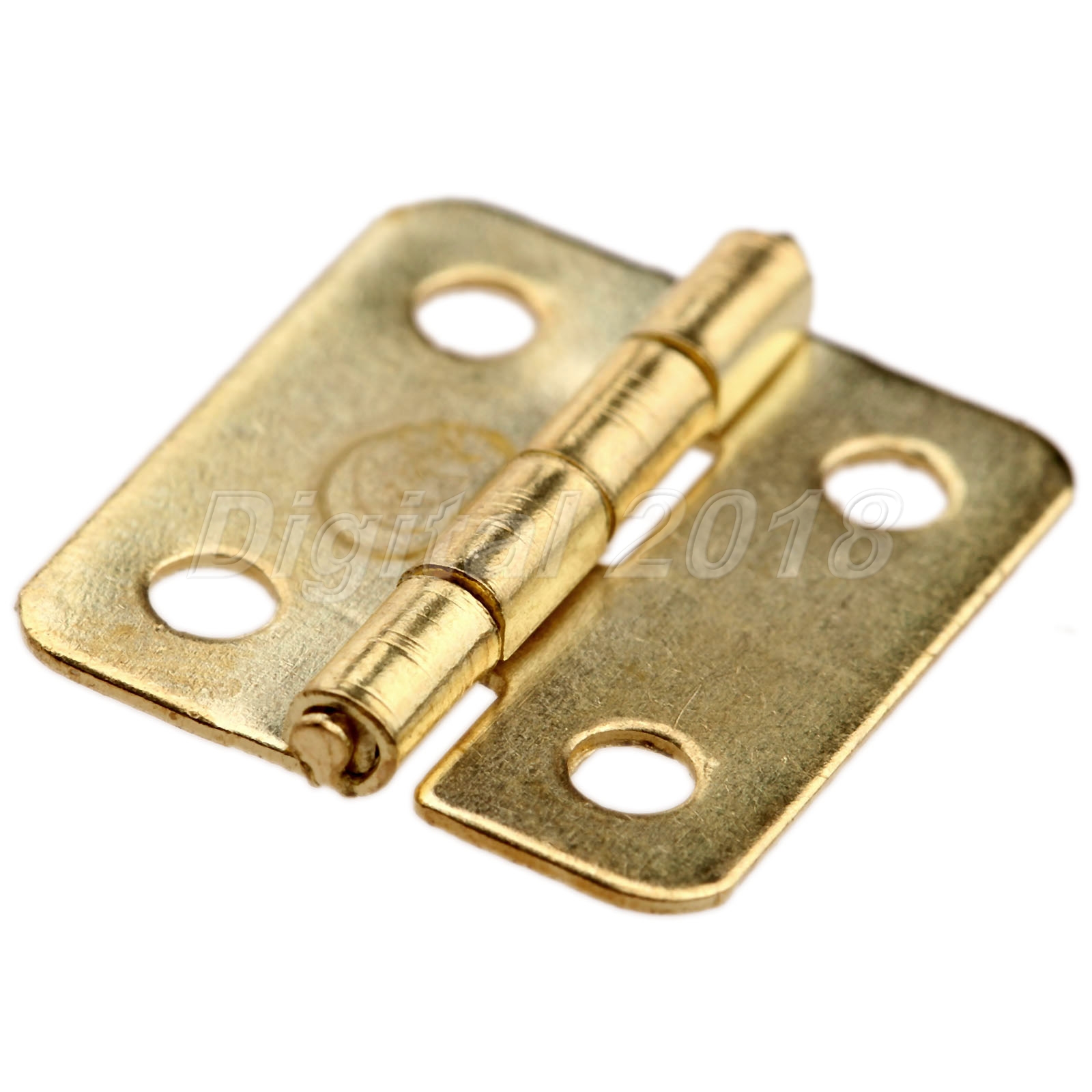 10/50Pcs 18*17mm Mini Decorative Jewelry Cigar Box Hinges Brushed Brass