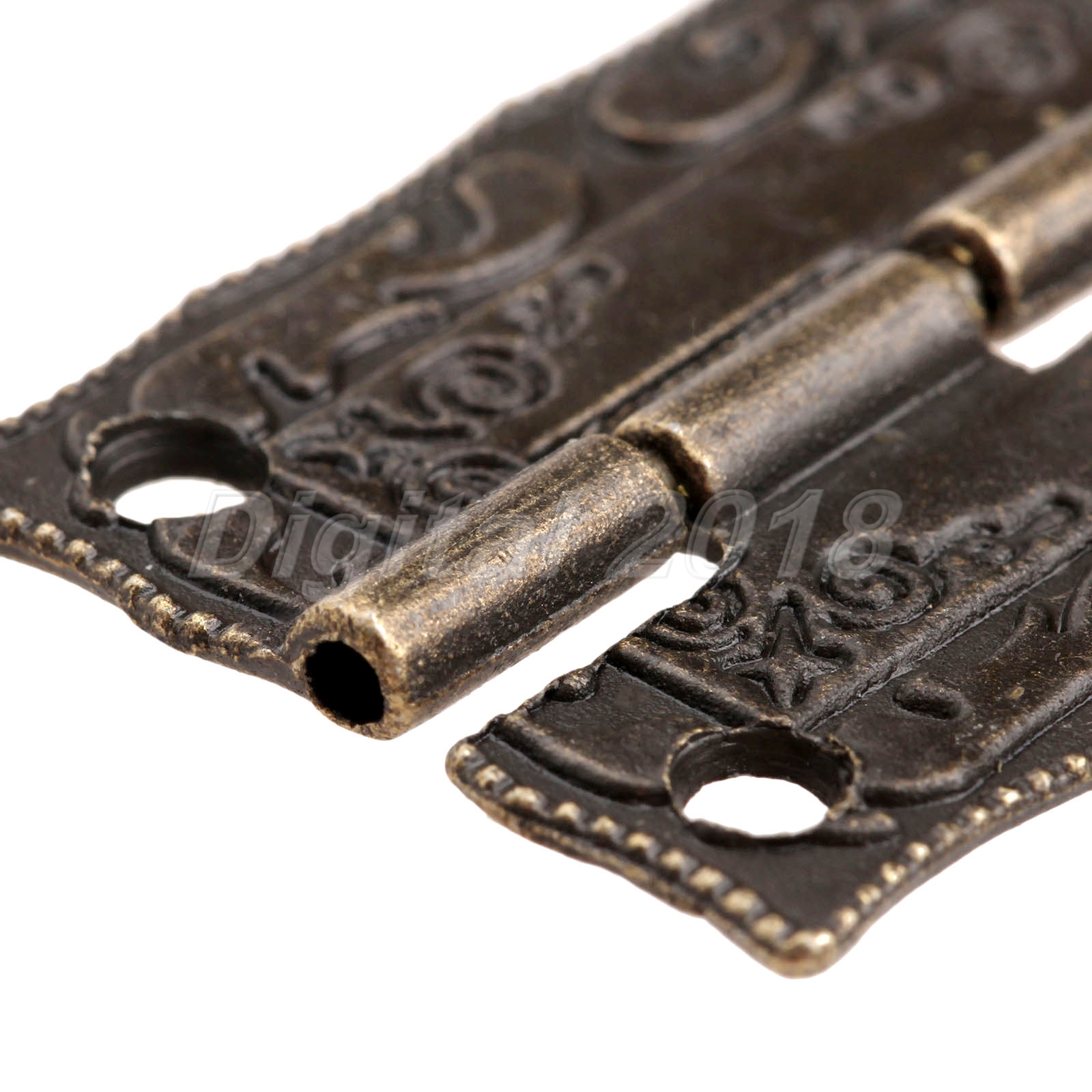 10pcs Retro Embossing Jewelry Box Hinges Wardrobe Door Hinges