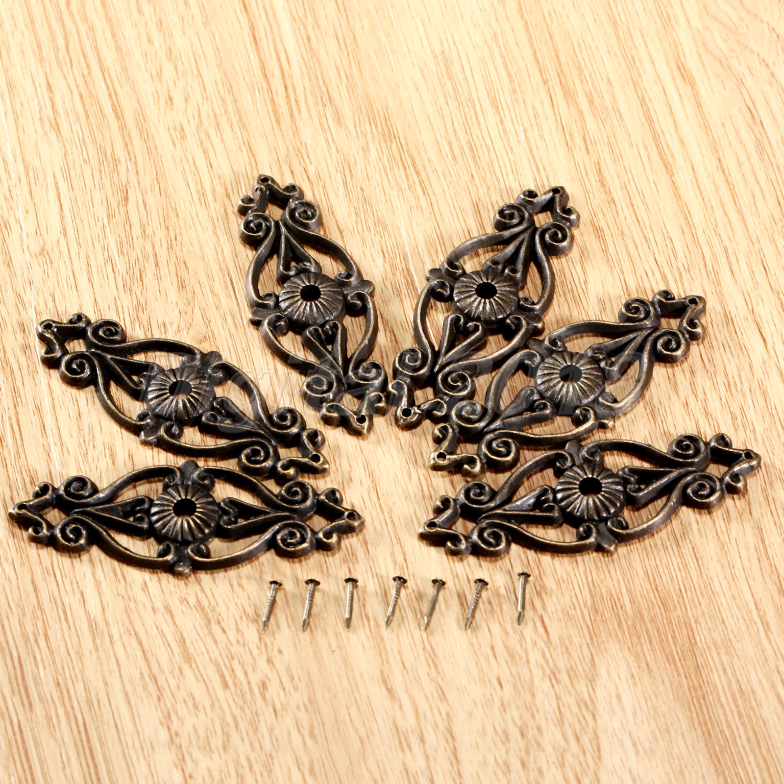 2/6/10Pcs Retro Decorative Metal Corner Bracket For Jewelry Gift Box Chest Case eBay