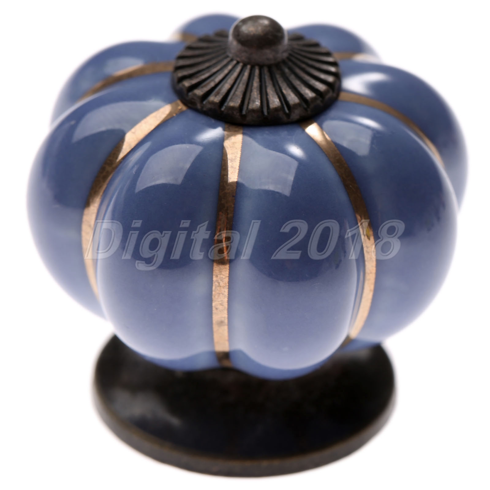 Unique Pumpkin Ceramic Cabinet Knobs Furniture Drawer Wardrobe Door Pull Handle