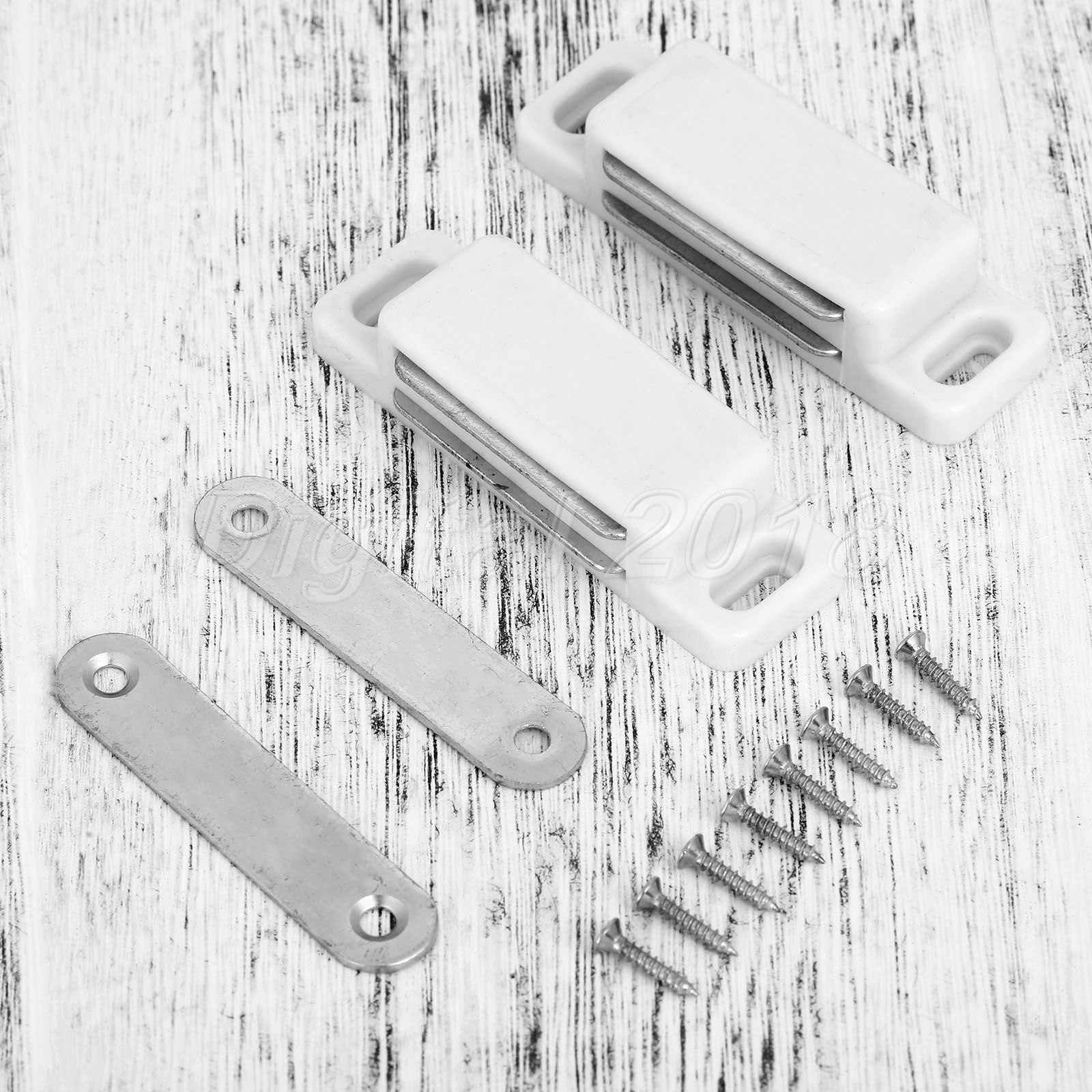 Pestillo De Puerta Blanco 2x Muebles magnética fuerte de captura del