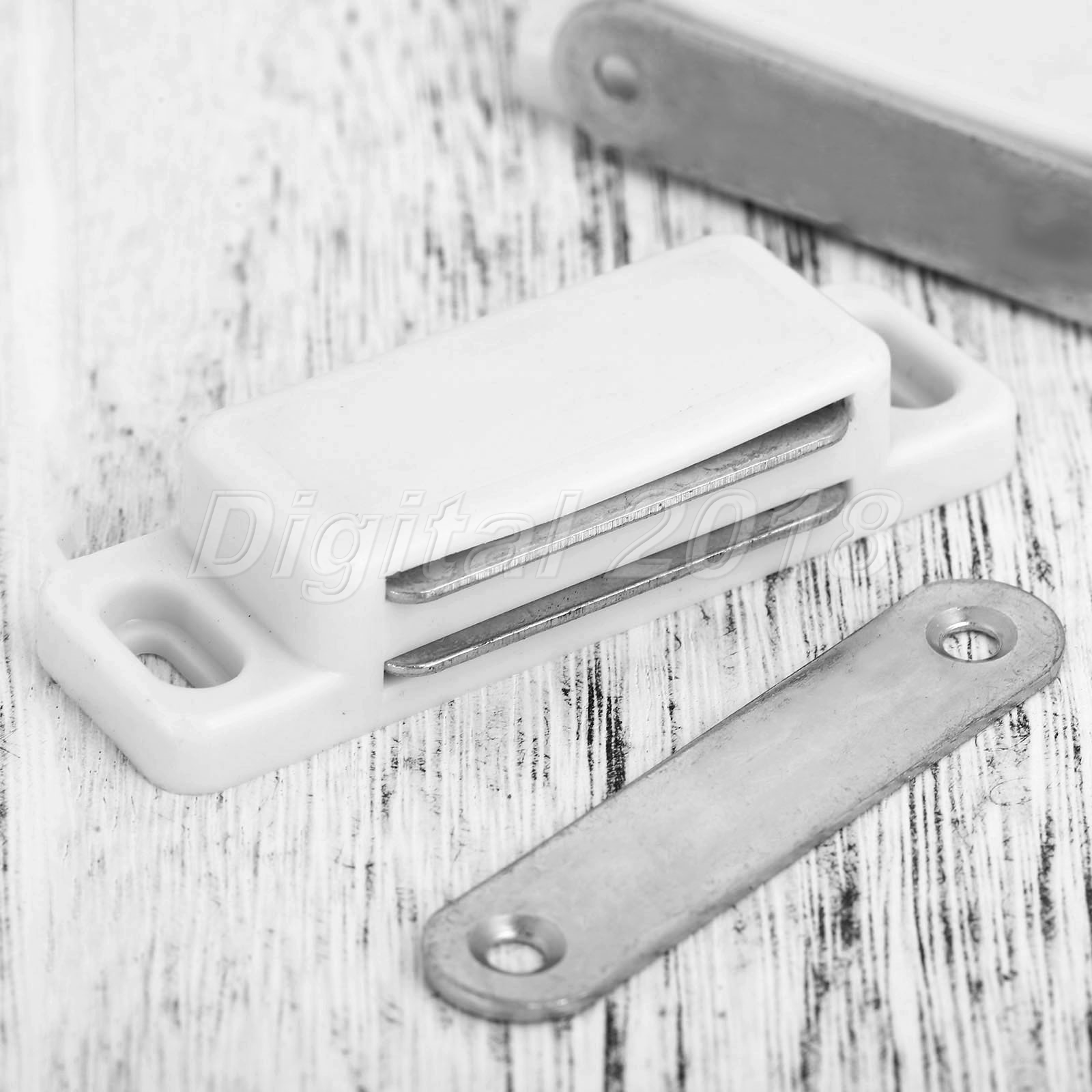 Pestillo De Puerta Blanco 2x Muebles magnética fuerte de captura del