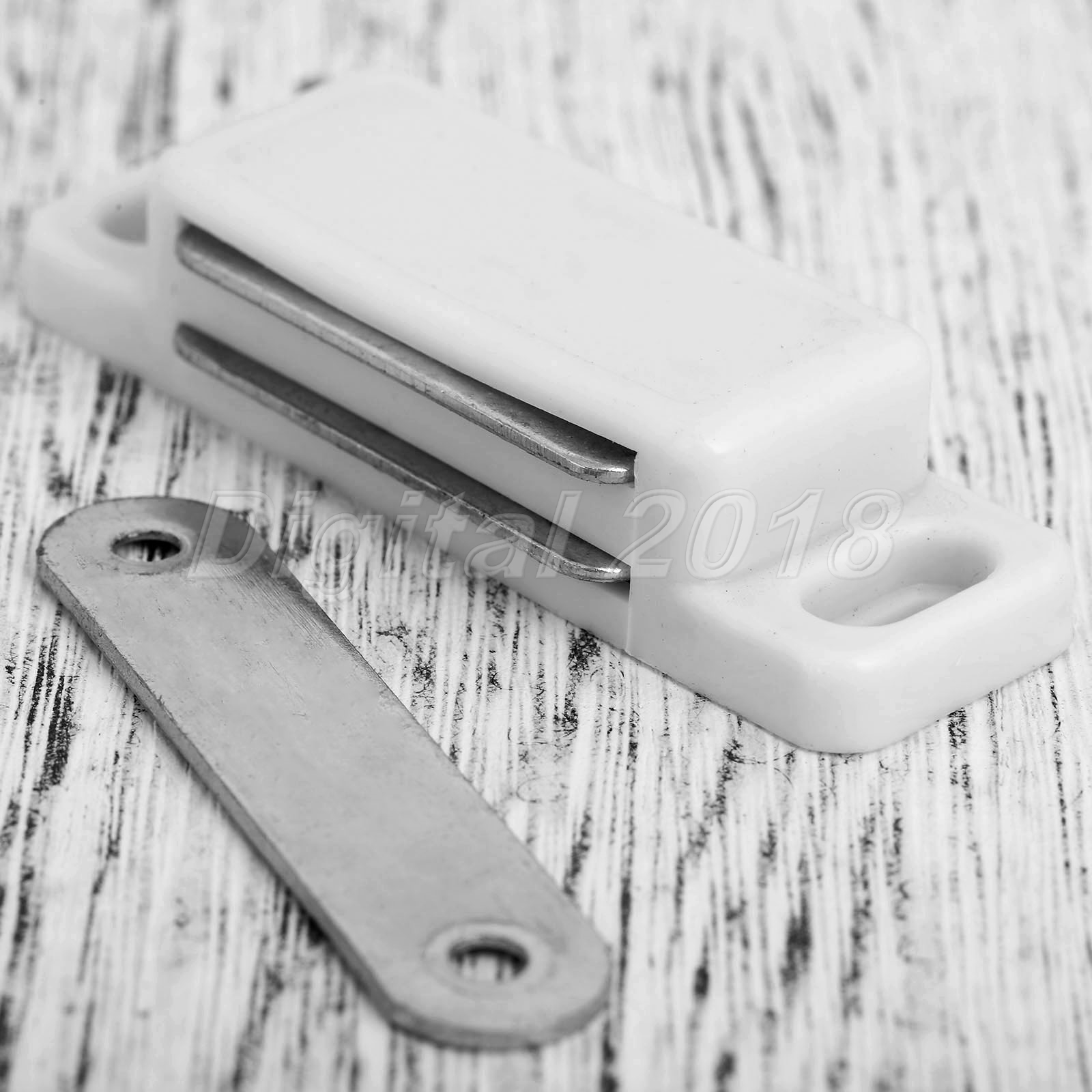 Pestillo De Puerta Blanco 2x Muebles magnética fuerte de captura del