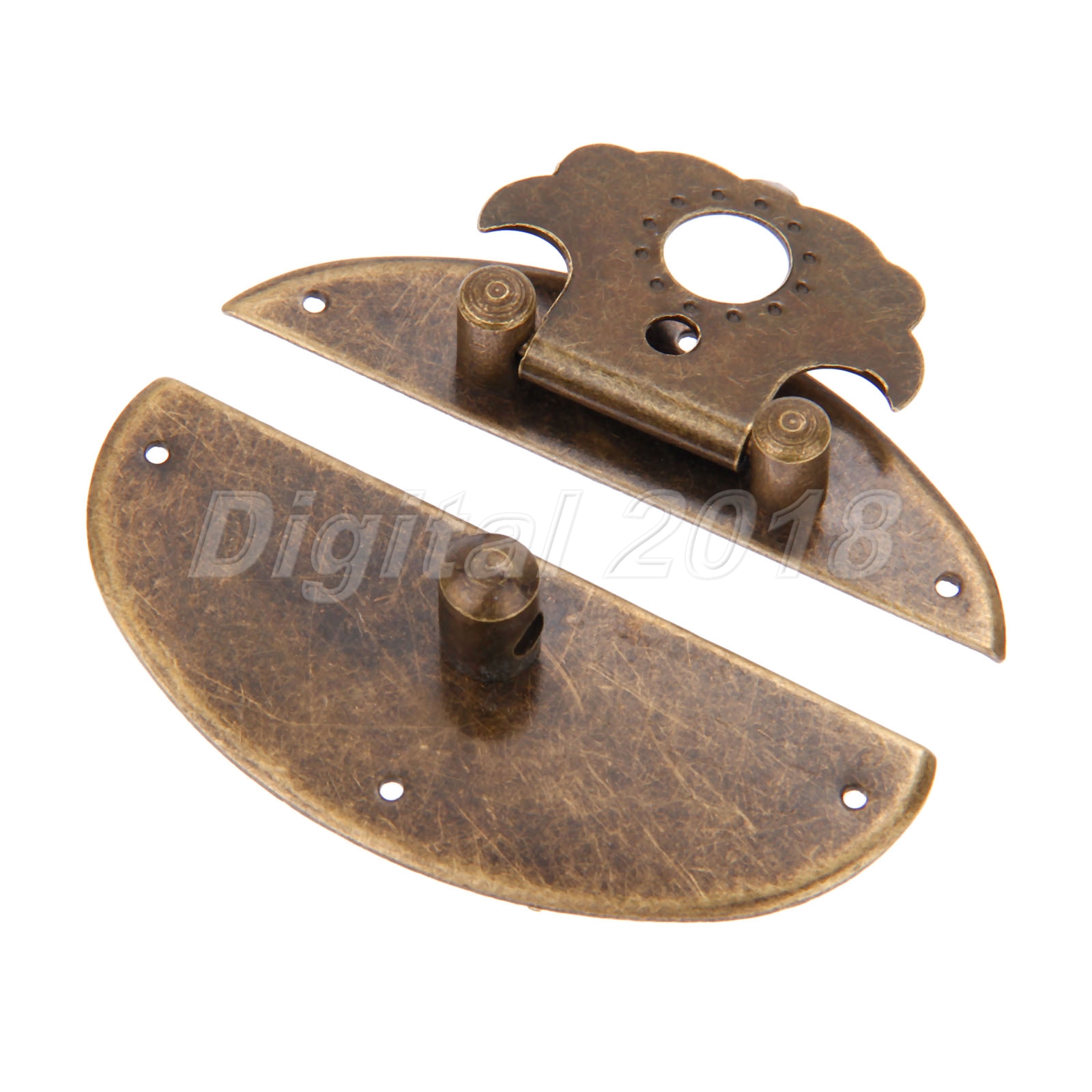 Antique Bronze Jewelry Box Clasp Closure Wood Case Chest Hasp Latch