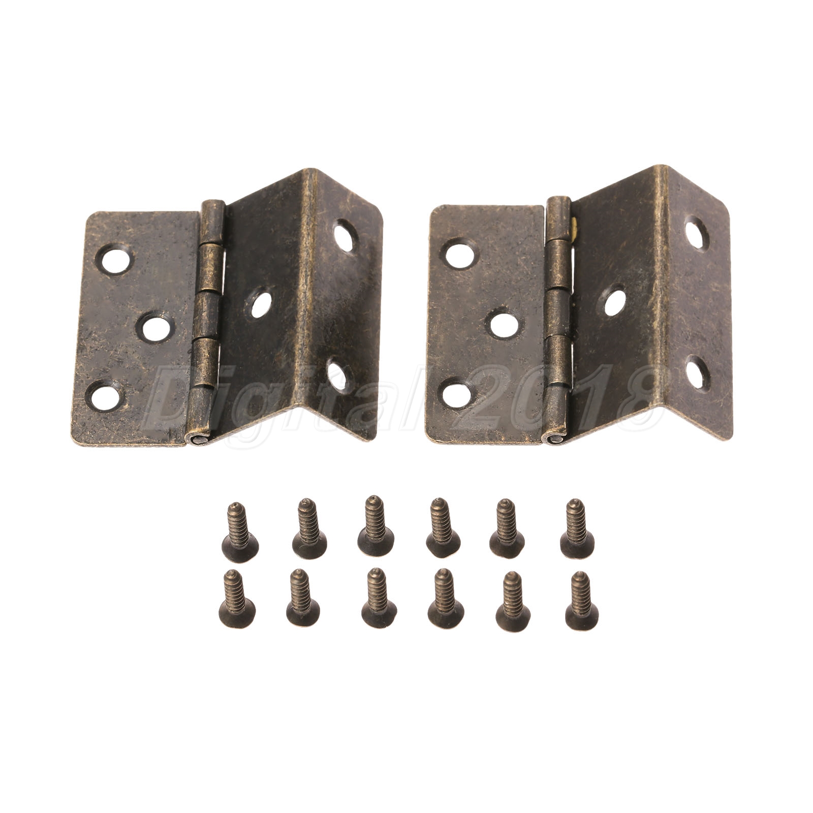Miniature Folding Hinges Wooden Box Vintage Case