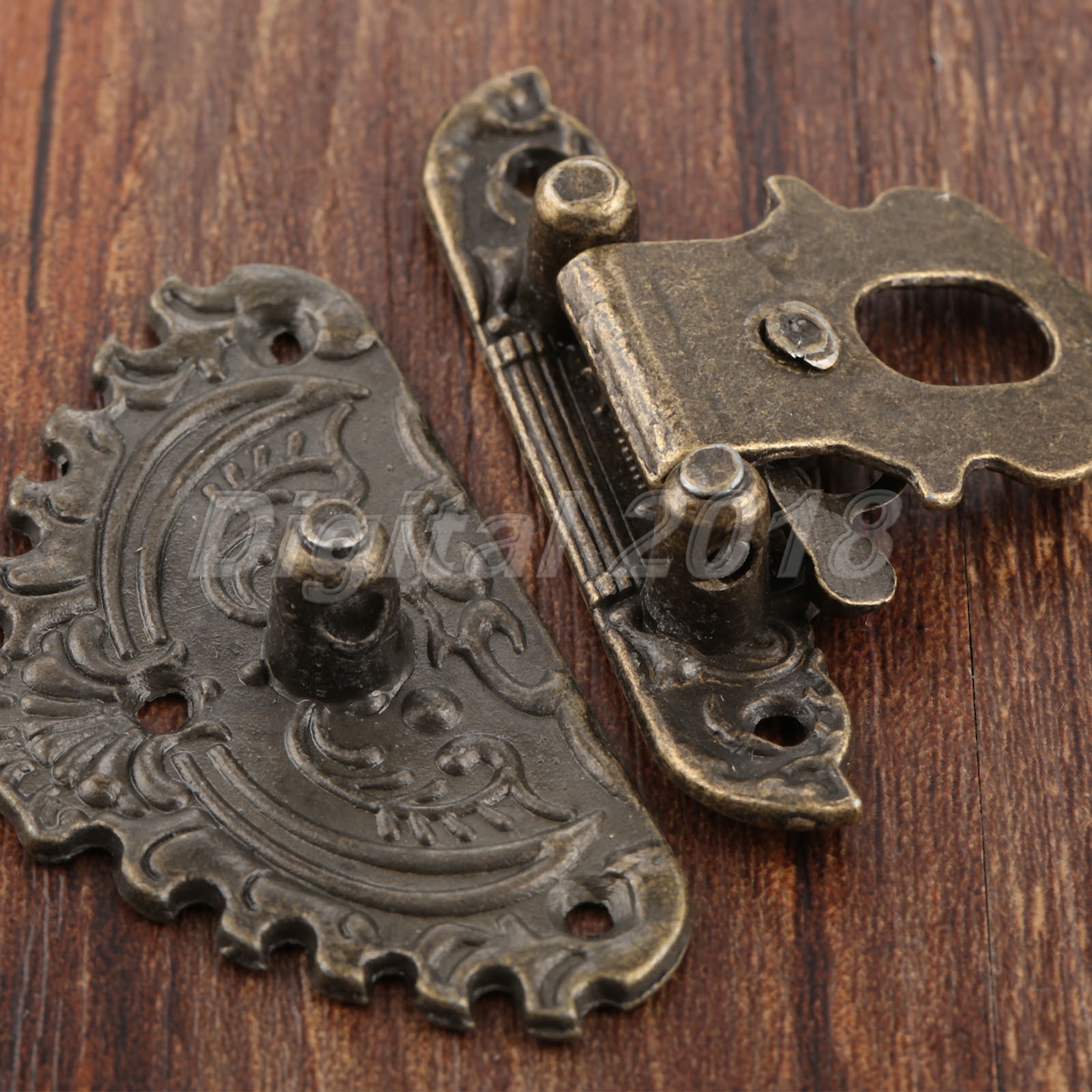 European Jewelry Box Latch Catch Hasps Carved Decor Retro Clasp