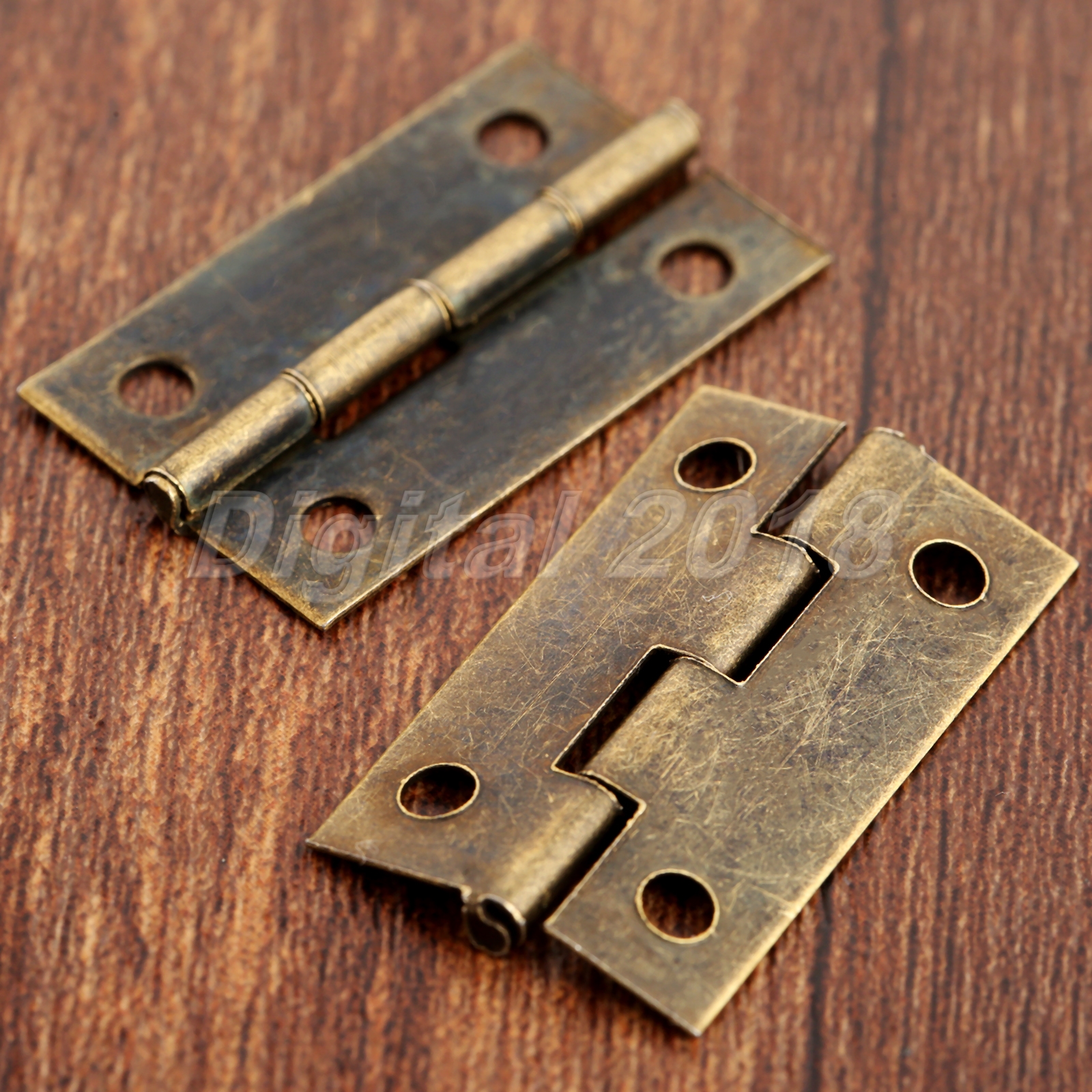 10pc Retro Furniture Hinges Cupboard Drawer Jewelry Box Hinge