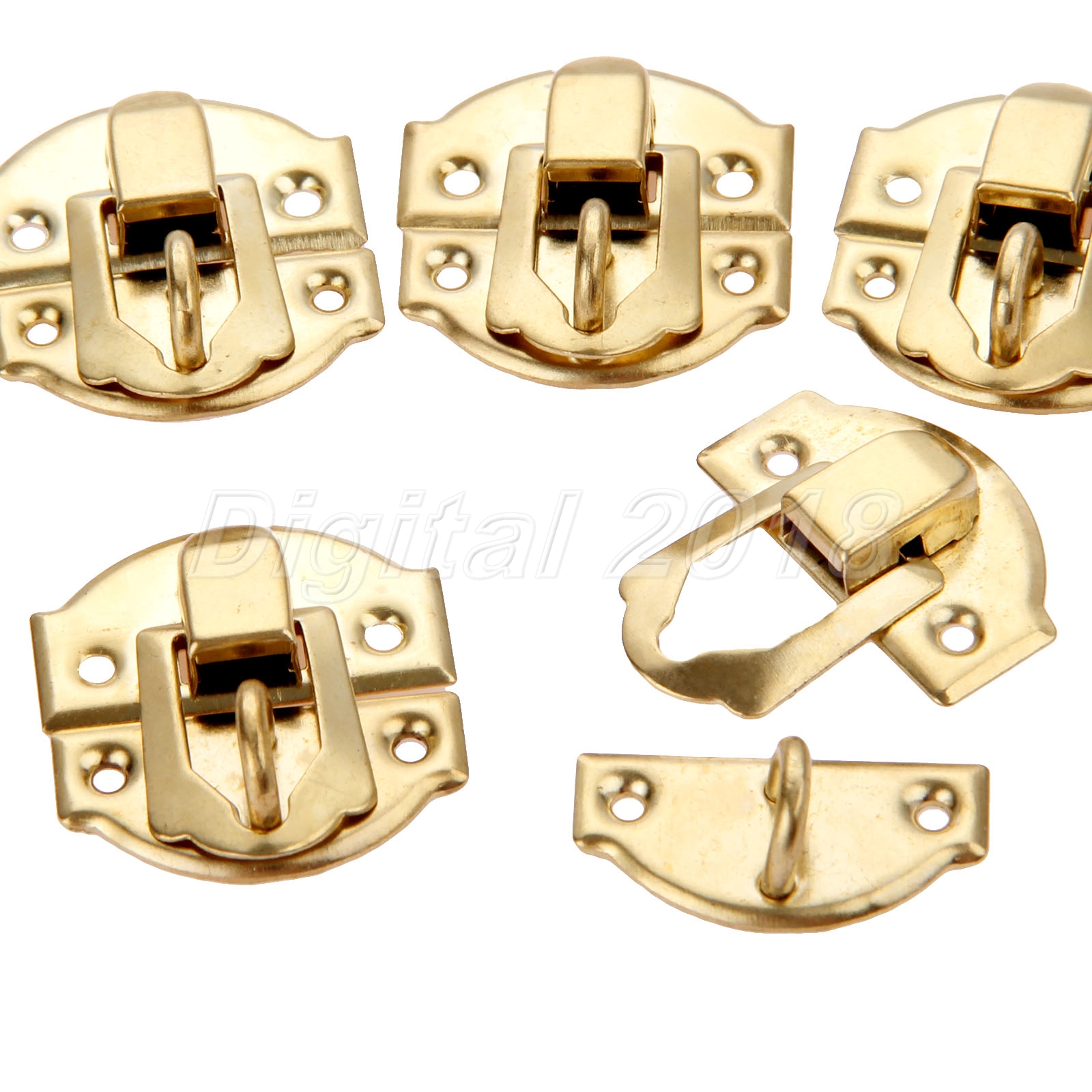 10pcs Wooden Jewelry Box Latch Clasps Hasps Dollhouse Chest Hardware