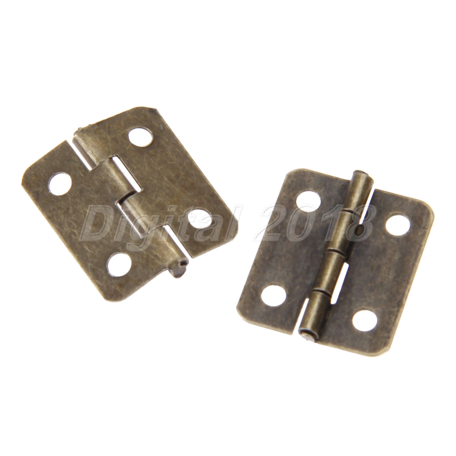 20PCS Antique Bronze Mini Door Hinges & 10pcs Gift Jewelry Box Latch