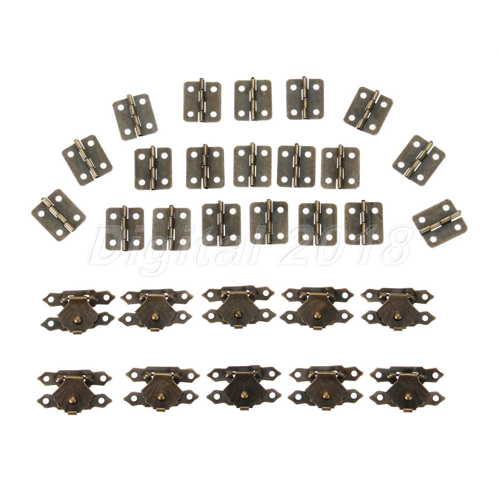 20pcs Vintage Door Hinges & 10pcs 38*18mm Jewelry Box Latch