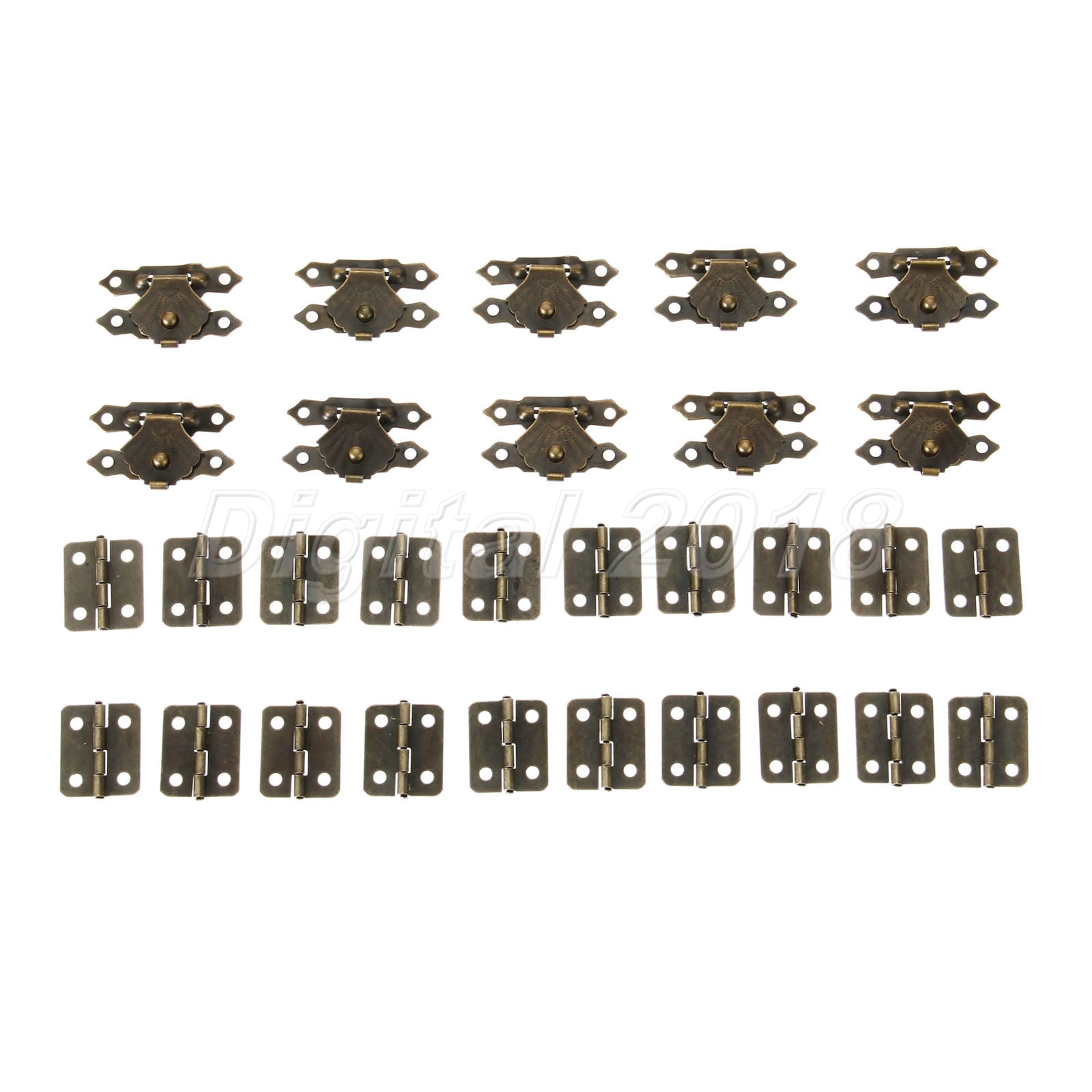 20pcs Vintage Door Hinges & 10pcs 38*18mm Jewelry Box Latch