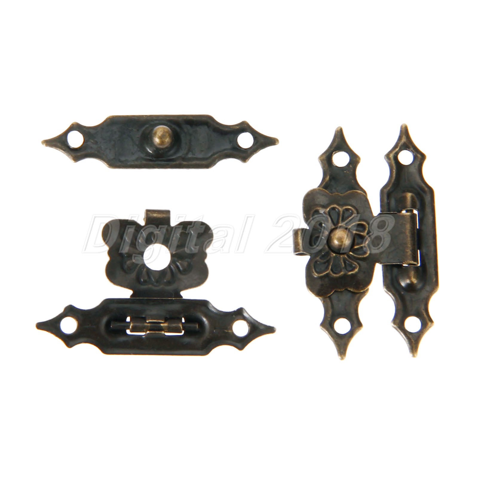20pcs Vintage Door Hinges & 10pcs 38*18mm Jewelry Box Latch