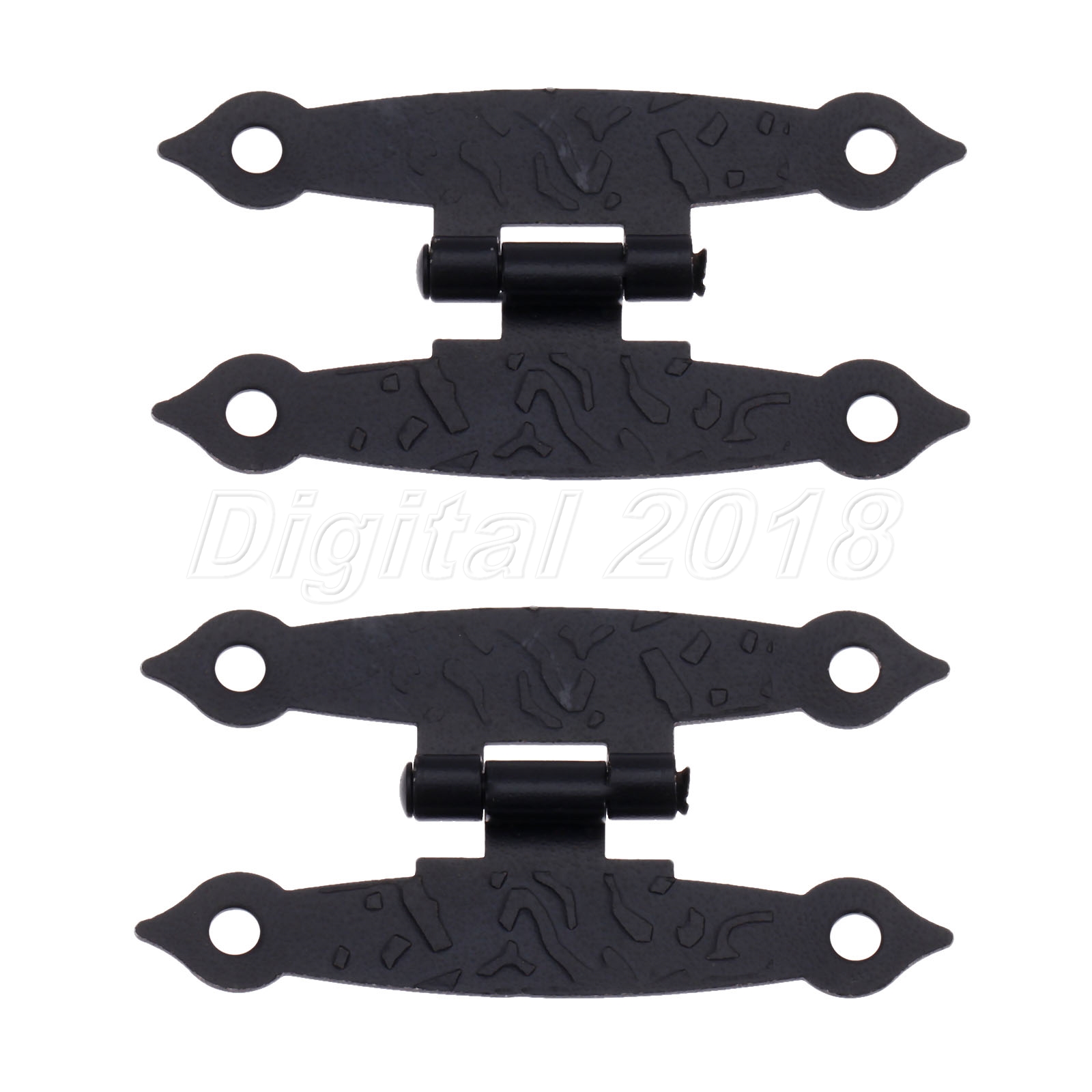 2x Negra forma Gabinete Cocina Bisagras de equipaje H Bisagra De La