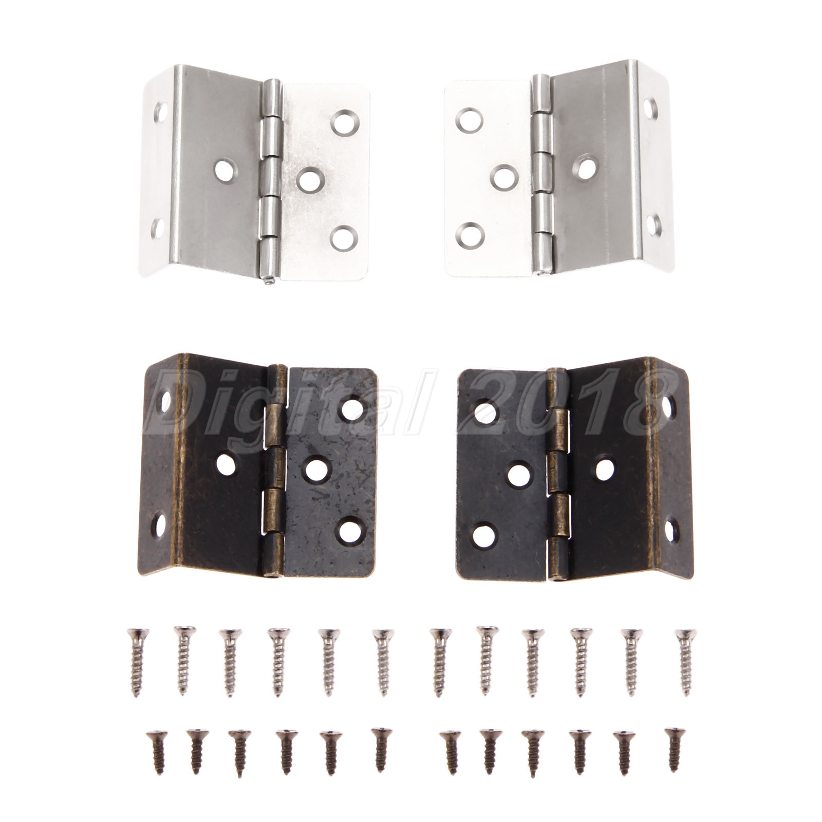 2pcs 43mm*17mm Vintage Door Hinges Chest Double Hinge Furniture